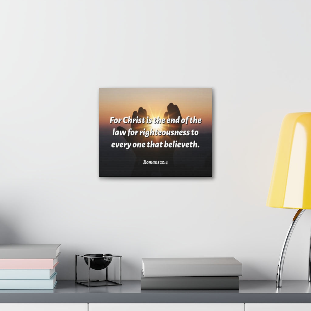 Scripture Walls Law For Righteousness Romans 10:4 Bible Verse Canvas Christian Wall Art Ready to Hang Unframed-Express Your Love Gifts