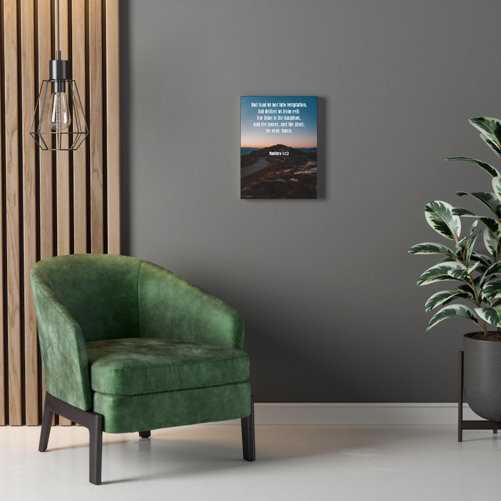 Scripture Walls Lead Us Not Into Temptation Matthew 6:13 Wall Art Christian Home Decor Unframed-Express Your Love Gifts