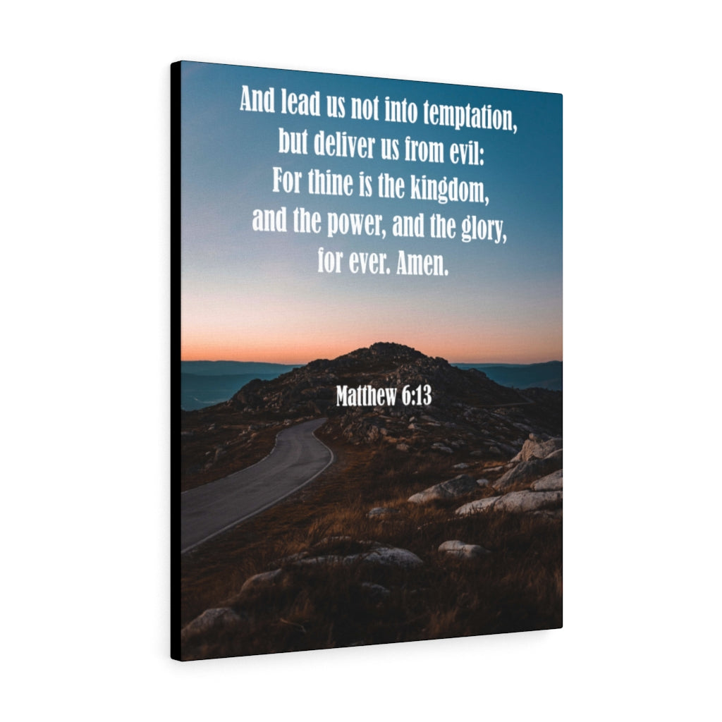 Scripture Walls Lead Us Not Into Temptation Matthew 6:13 Wall Art Christian Home Decor Unframed-Express Your Love Gifts