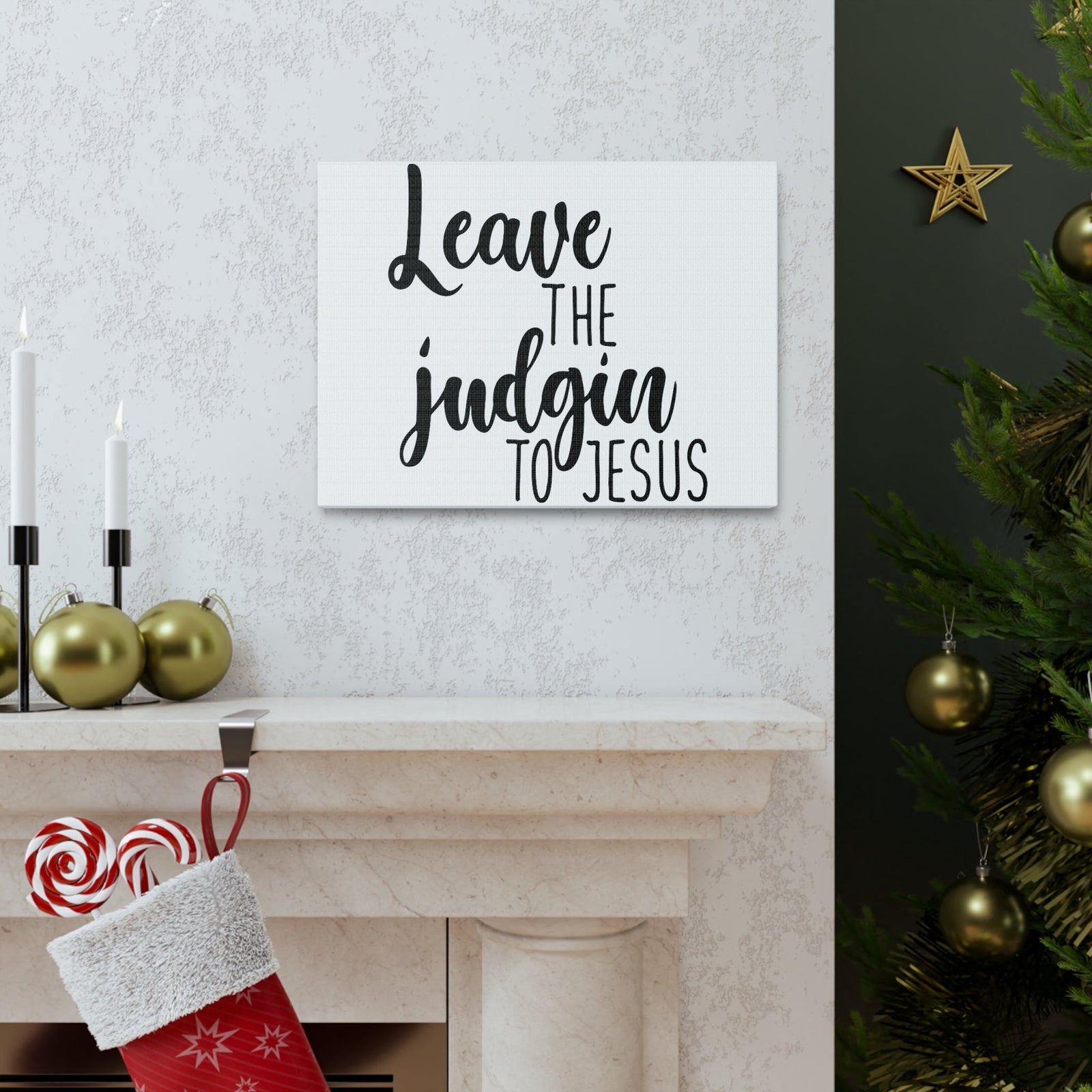 Scripture Walls Leave The Judging To Jesus Matthew 7:3 Christian Wall Art Print Ready to Hang Unframed-Express Your Love Gifts