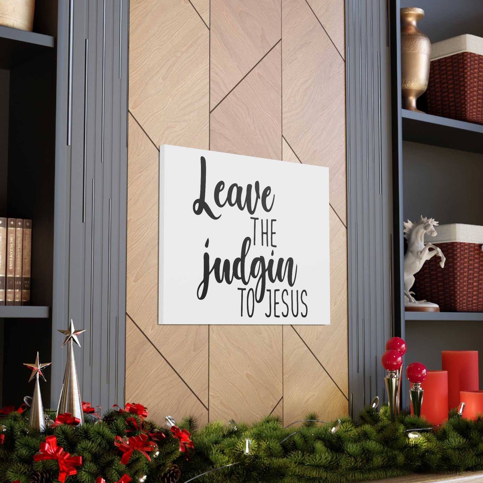 Scripture Walls Leave The Judging To Jesus Matthew 7:3 Christian Wall Art Print Ready to Hang Unframed-Express Your Love Gifts