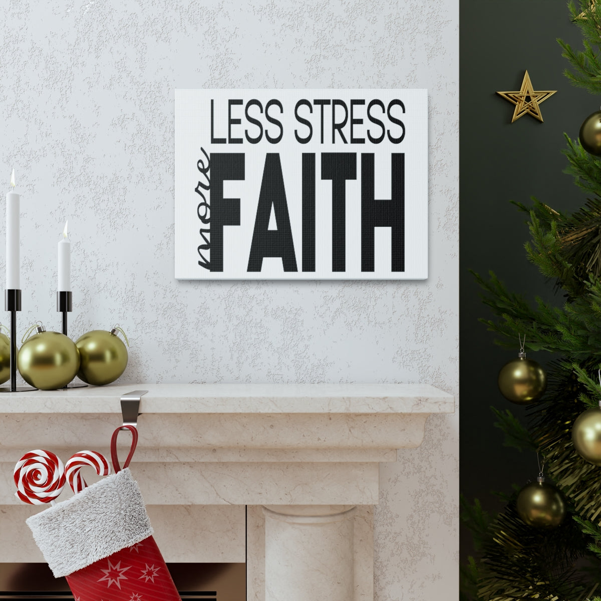 Scripture Walls Less More Faith PSALM 119:143 Christian Wall Art Print Ready to Hang Unframed-Express Your Love Gifts