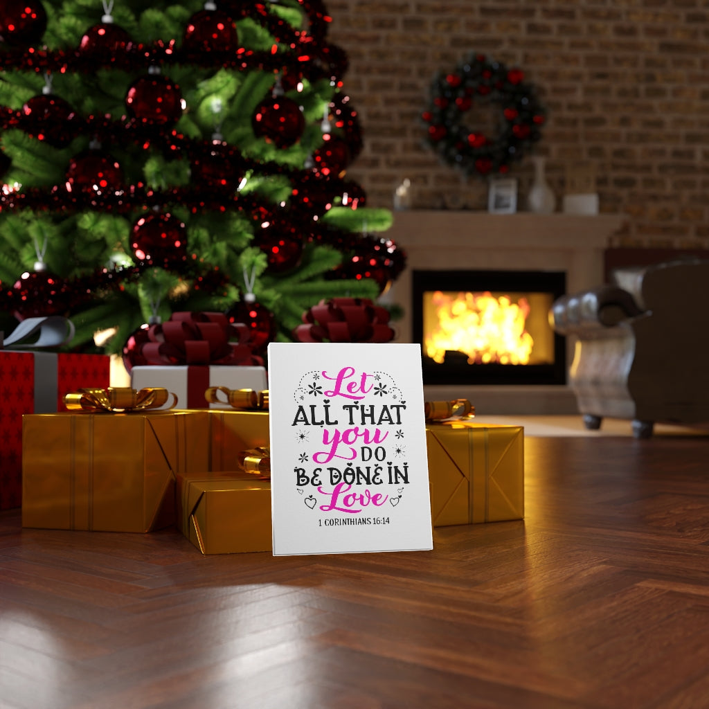 Scripture Walls Let All That You Do 1 Corinthians 16:14 Colored Bible Verse Canvas Christian Wall Art Ready to Hang Unframed-Express Your Love Gifts