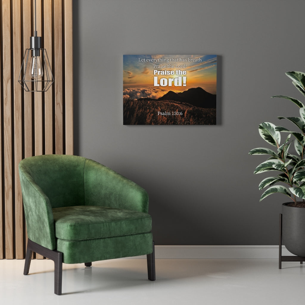 Scripture Walls Let Everything That Psalm 150:6 Bible Verse Canvas Christian Wall Art Ready to Hang Unframed-Express Your Love Gifts