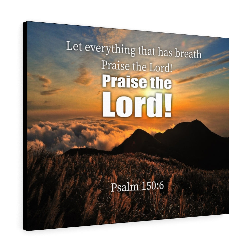 Scripture Walls Let Everything That Psalm 150:6 Bible Verse Canvas Christian Wall Art Ready to Hang Unframed-Express Your Love Gifts