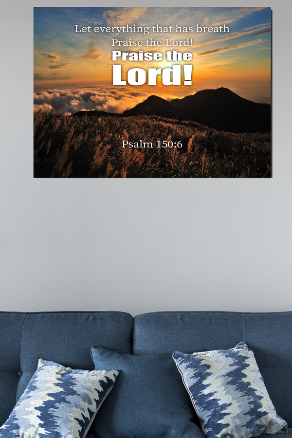 Scripture Walls Let Everything That Psalm 150:6 Bible Verse Canvas Christian Wall Art Ready to Hang Unframed-Express Your Love Gifts