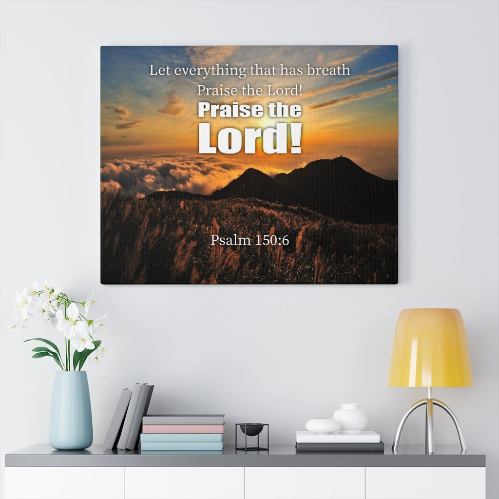 Scripture Walls Let Everything That Psalm 150:6 Bible Verse Canvas Christian Wall Art Ready to Hang Unframed-Express Your Love Gifts