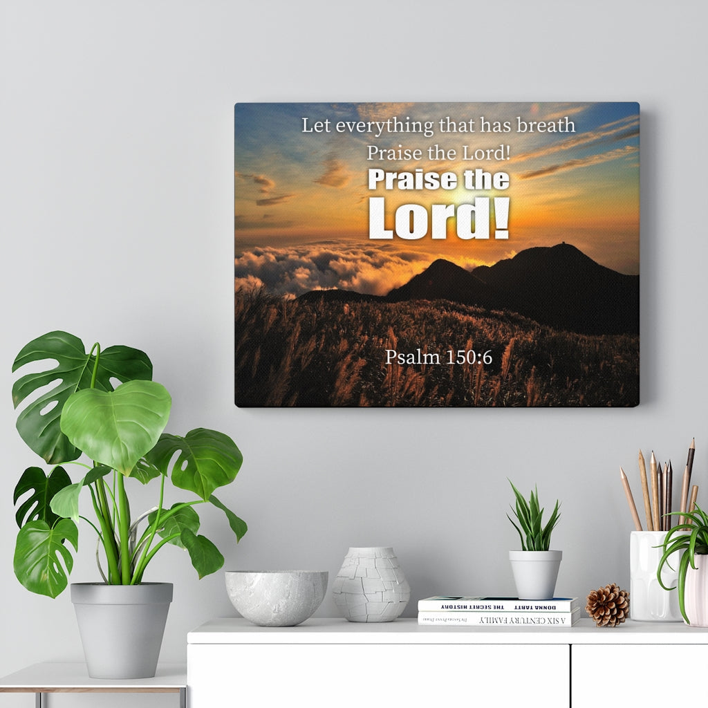Scripture Walls Let Everything That Psalm 150:6 Bible Verse Canvas Christian Wall Art Ready to Hang Unframed-Express Your Love Gifts