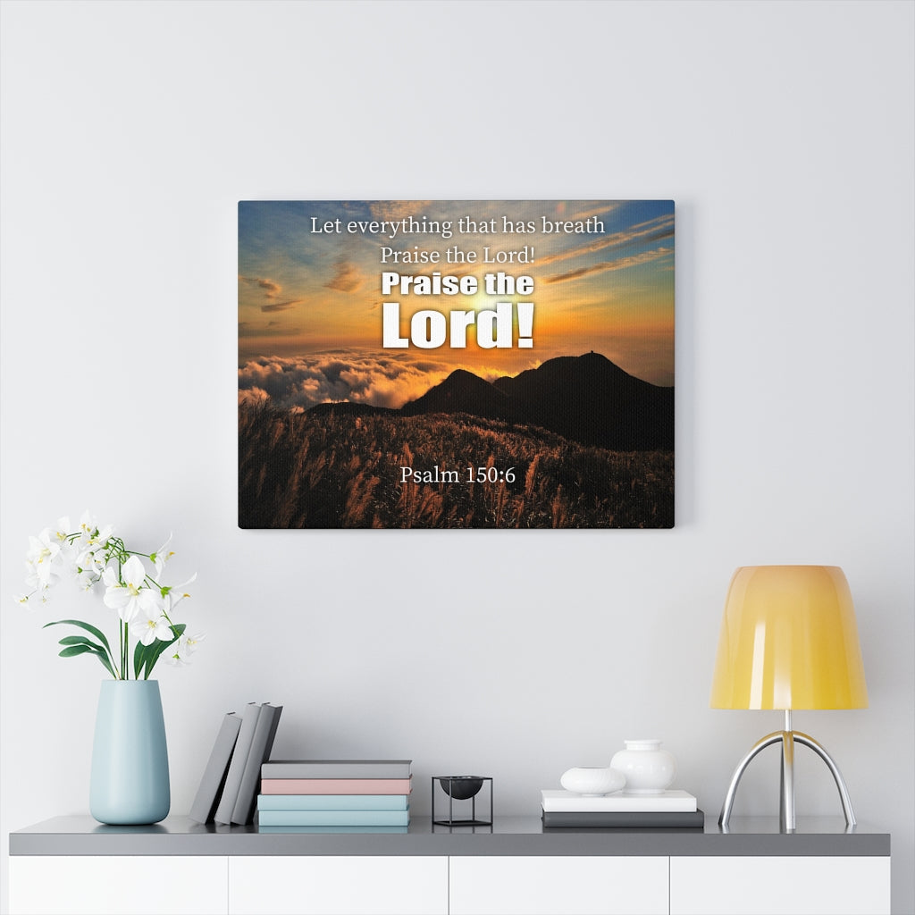 Scripture Walls Let Everything That Psalm 150:6 Bible Verse Canvas Christian Wall Art Ready to Hang Unframed-Express Your Love Gifts
