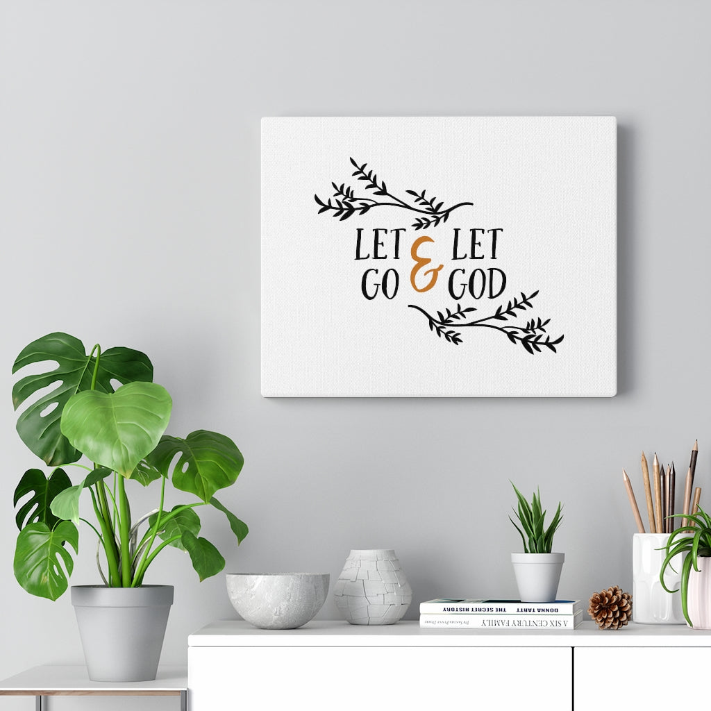 Scripture Walls Let Go & Let God Bible Verse Canvas Christian Wall Art Ready to Hang Unframed-Express Your Love Gifts