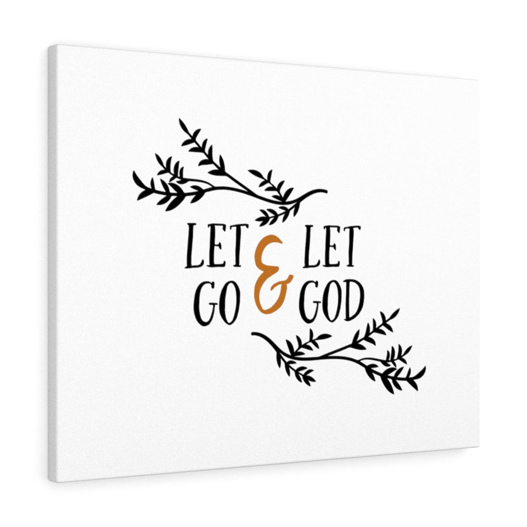 Scripture Walls Let Go & Let God Bible Verse Canvas Christian Wall Art Ready to Hang Unframed-Express Your Love Gifts