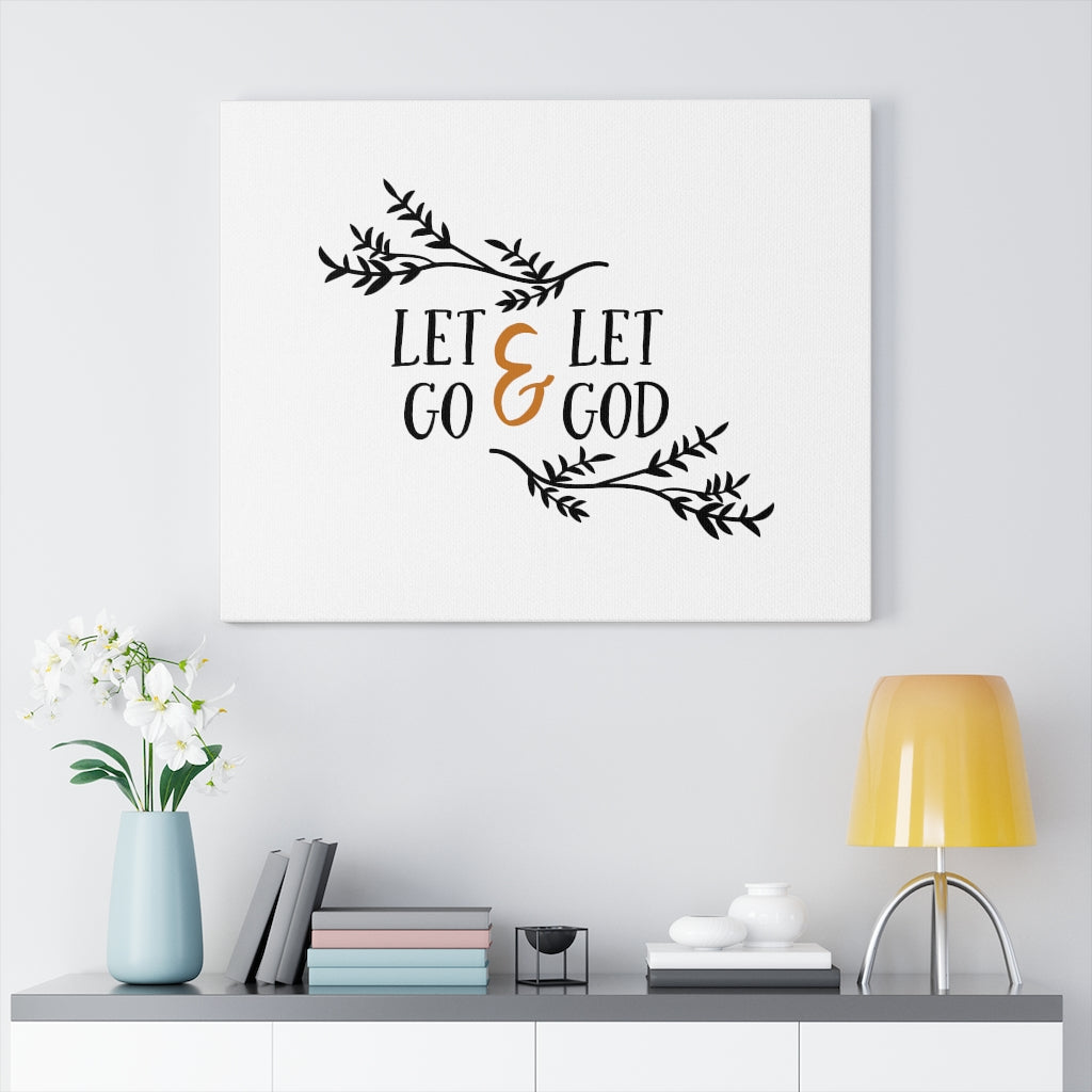 Scripture Walls Let Go & Let God Bible Verse Canvas Christian Wall Art Ready to Hang Unframed-Express Your Love Gifts