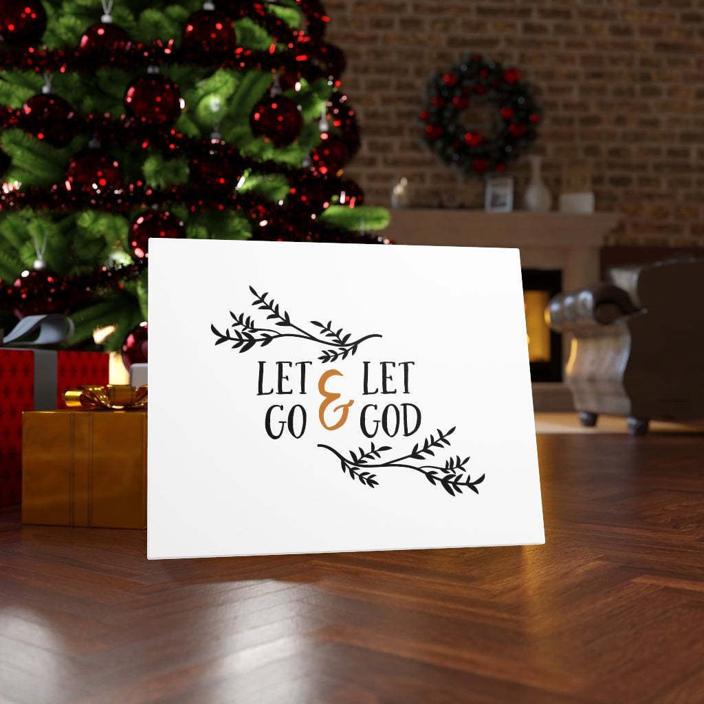Scripture Walls Let Go & Let God Bible Verse Canvas Christian Wall Art Ready to Hang Unframed-Express Your Love Gifts