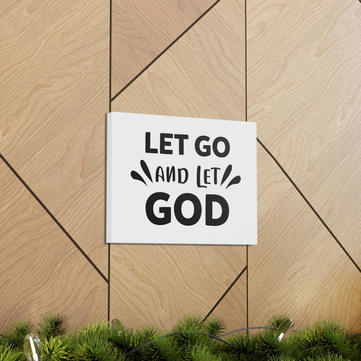 Scripture Walls Let Go And Let God Isaiah 58:11 Christian Wall Art Print Ready to Hang Unframed-Express Your Love Gifts