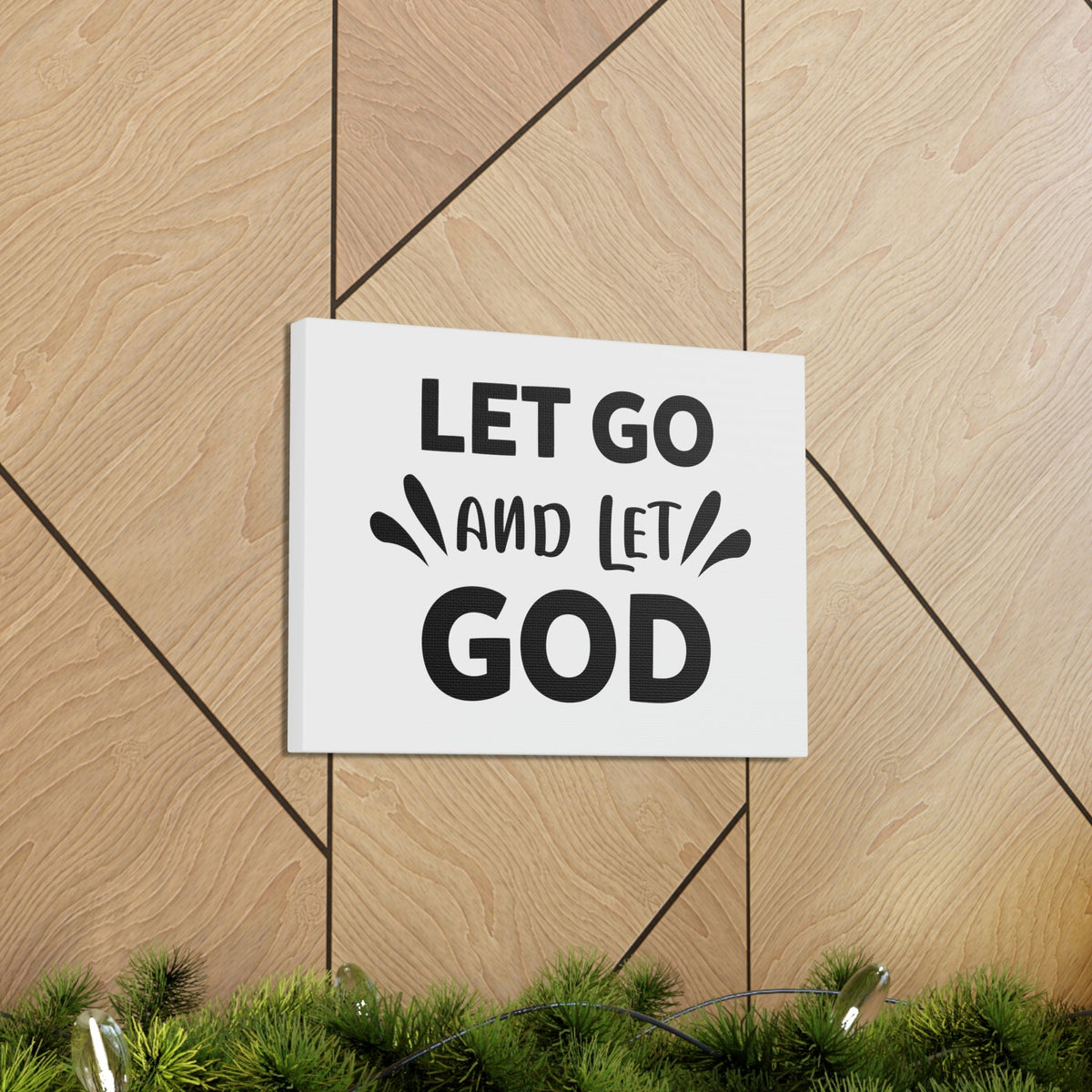 Scripture Walls Let Go And Let God Isaiah 58:11 Christian Wall Art Print Ready to Hang Unframed-Express Your Love Gifts