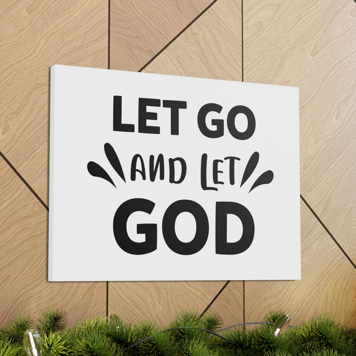 Scripture Walls Let Go And Let God Isaiah 58:11 Christian Wall Art Print Ready to Hang Unframed-Express Your Love Gifts