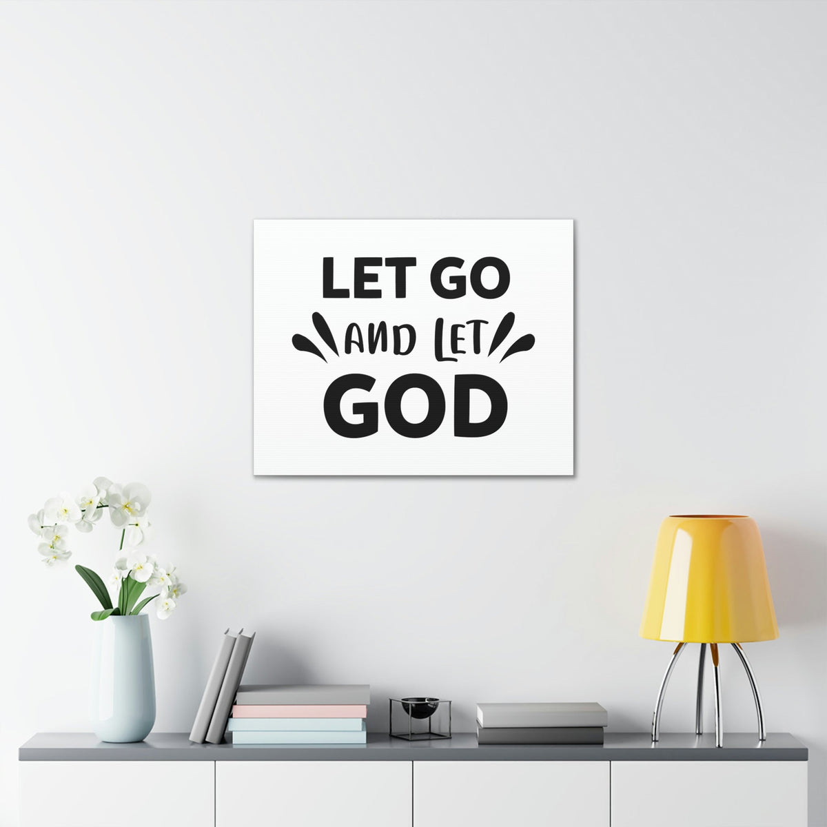 Scripture Walls Let Go And Let God Isaiah 58:11 Christian Wall Art Print Ready to Hang Unframed-Express Your Love Gifts