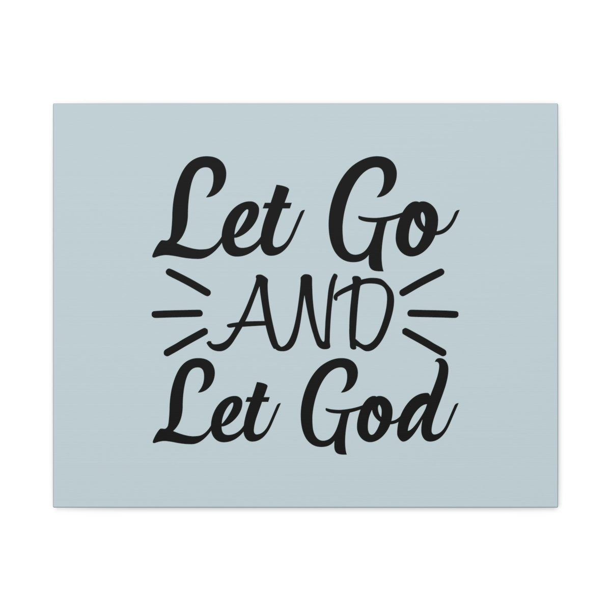 Scripture Walls Let Go And Let God Jeremiah 29:11 Pastel Blue Bible Canvas Christian Wall Art Ready to Hang Unframed-Express Your Love Gifts