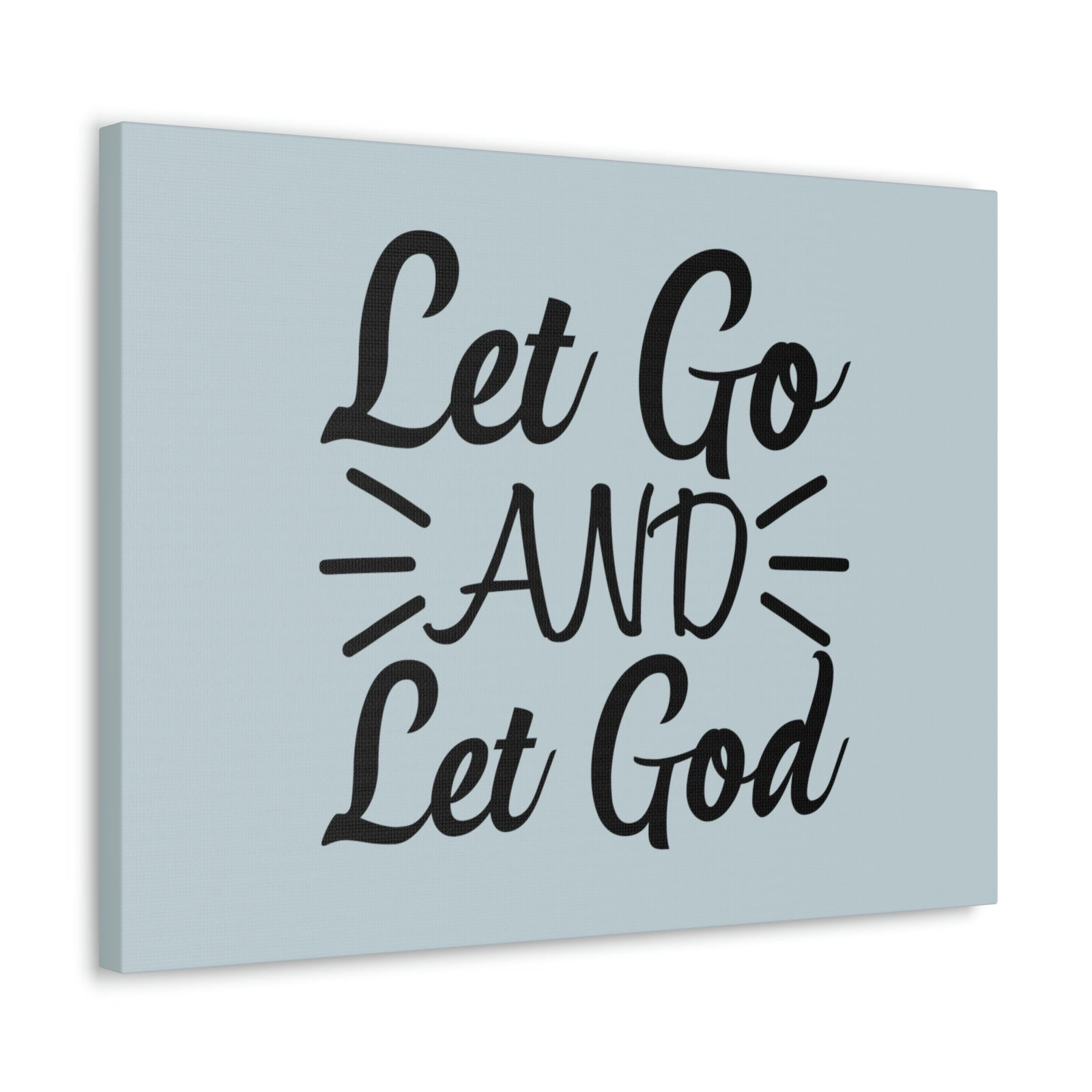 Scripture Walls Let Go And Let God Jeremiah 29:11 Pastel Blue Bible Canvas Christian Wall Art Ready to Hang Unframed-Express Your Love Gifts