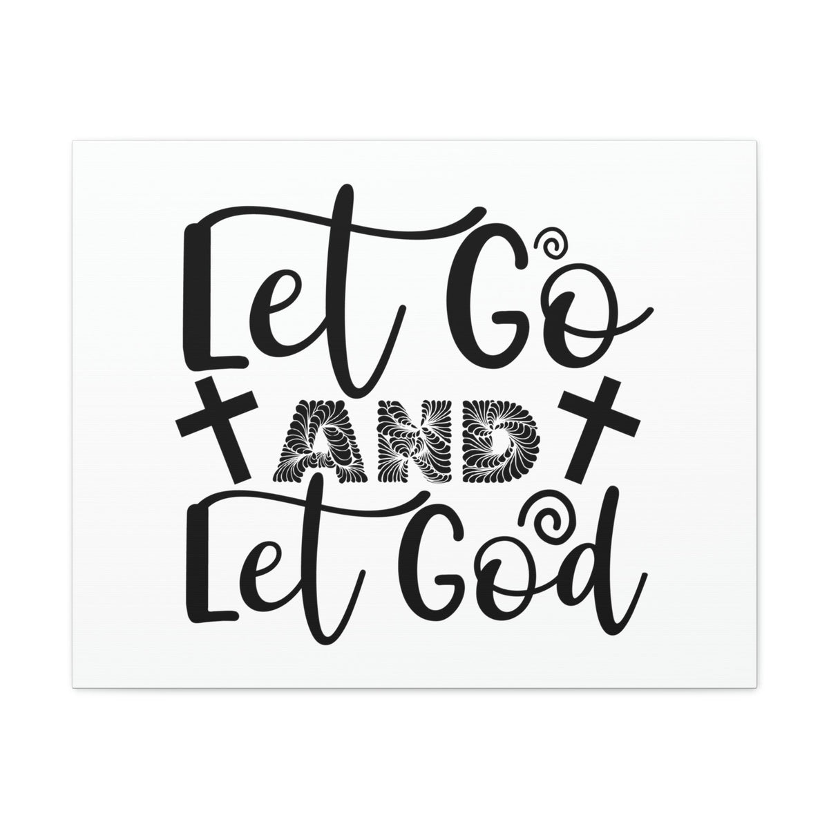 Scripture Walls Let Go And Let God John 14:27 Cross Christian Wall Art Print Ready to Hang Unframed-Express Your Love Gifts