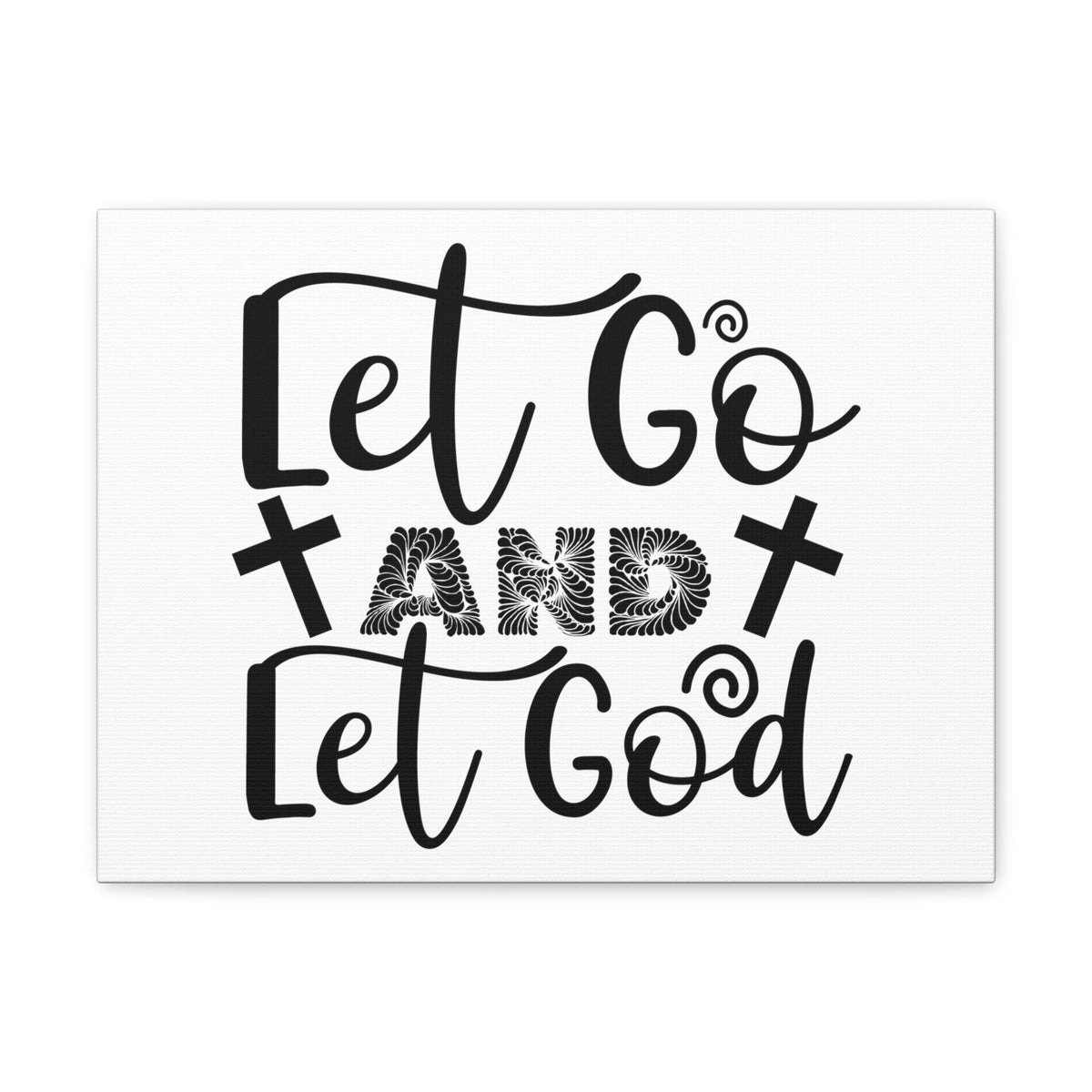 Scripture Walls Let Go And Let God John 14:27 Cross Christian Wall Art Print Ready to Hang Unframed-Express Your Love Gifts
