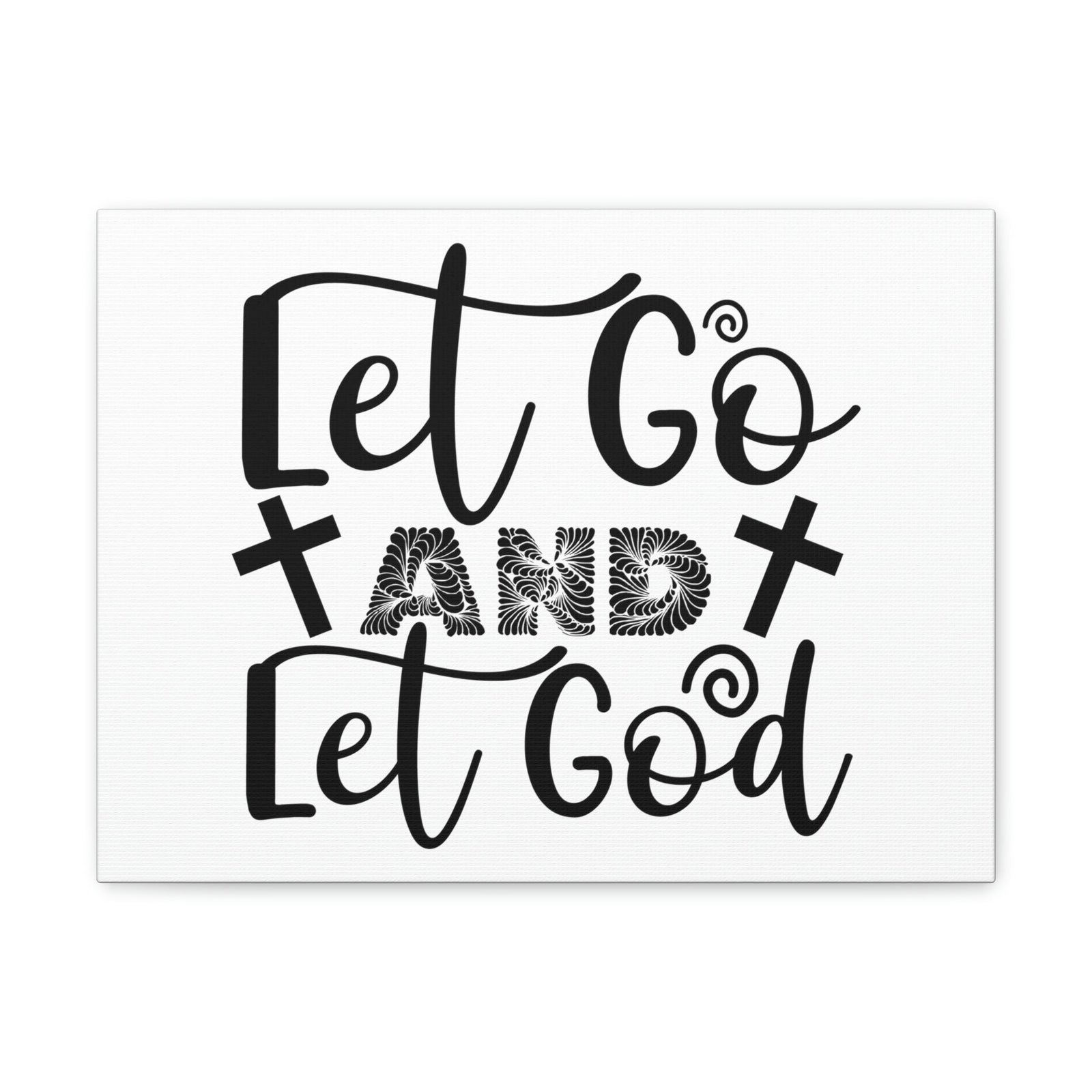 Scripture Walls Let Go And Let God John 14:27 Cross Christian Wall Art Print Ready to Hang Unframed-Express Your Love Gifts