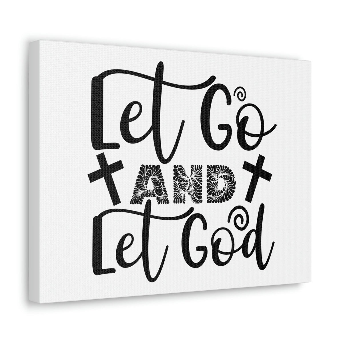 Scripture Walls Let Go And Let God John 14:27 Cross Christian Wall Art Print Ready to Hang Unframed-Express Your Love Gifts