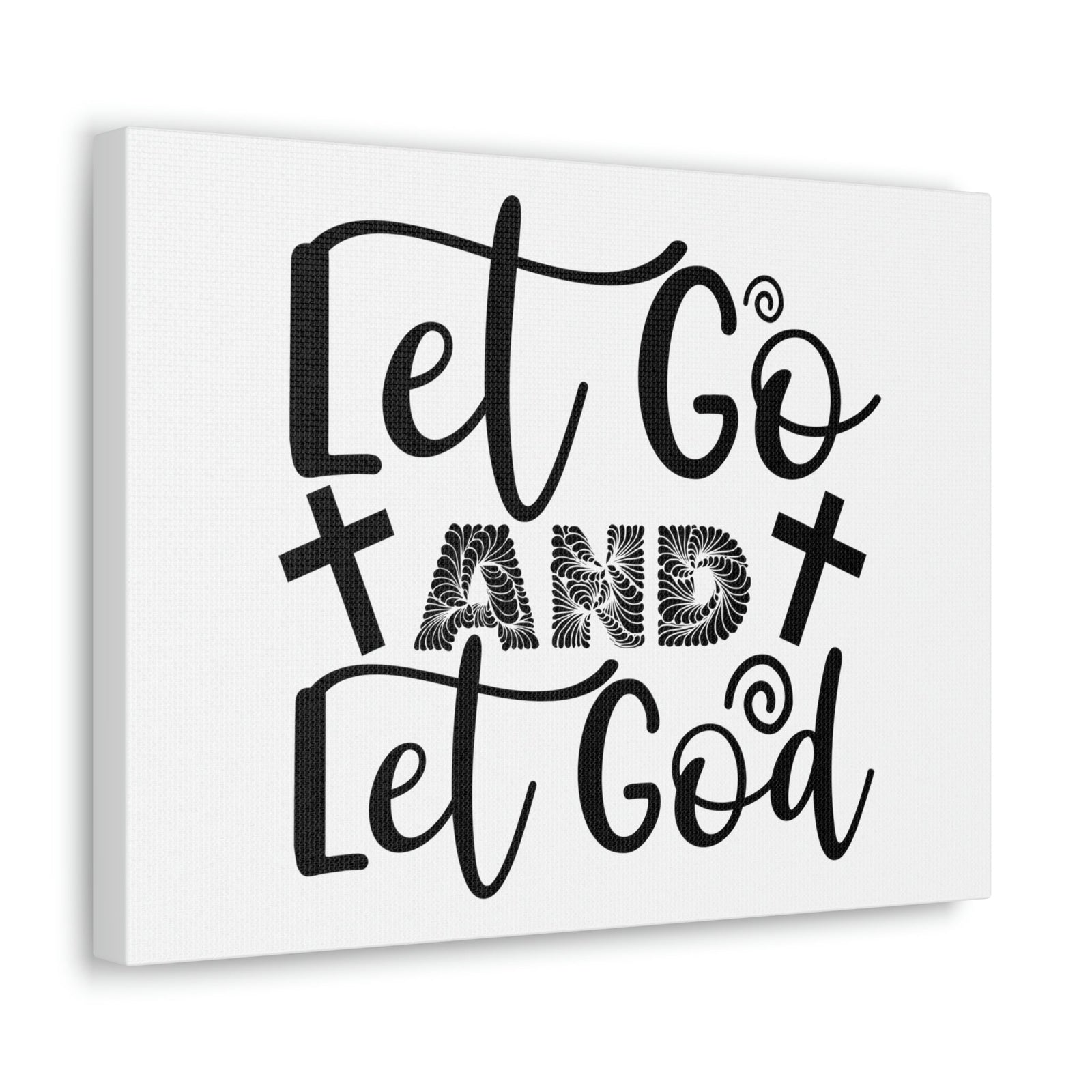 Scripture Walls Let Go And Let God John 14:27 Cross Christian Wall Art Print Ready to Hang Unframed-Express Your Love Gifts