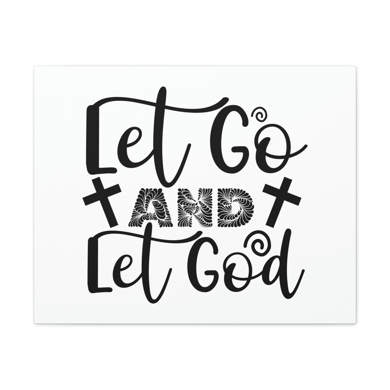 Scripture Walls Let Go And Let God John 14:27 Cross Christian Wall Art Print Ready to Hang Unframed-Express Your Love Gifts