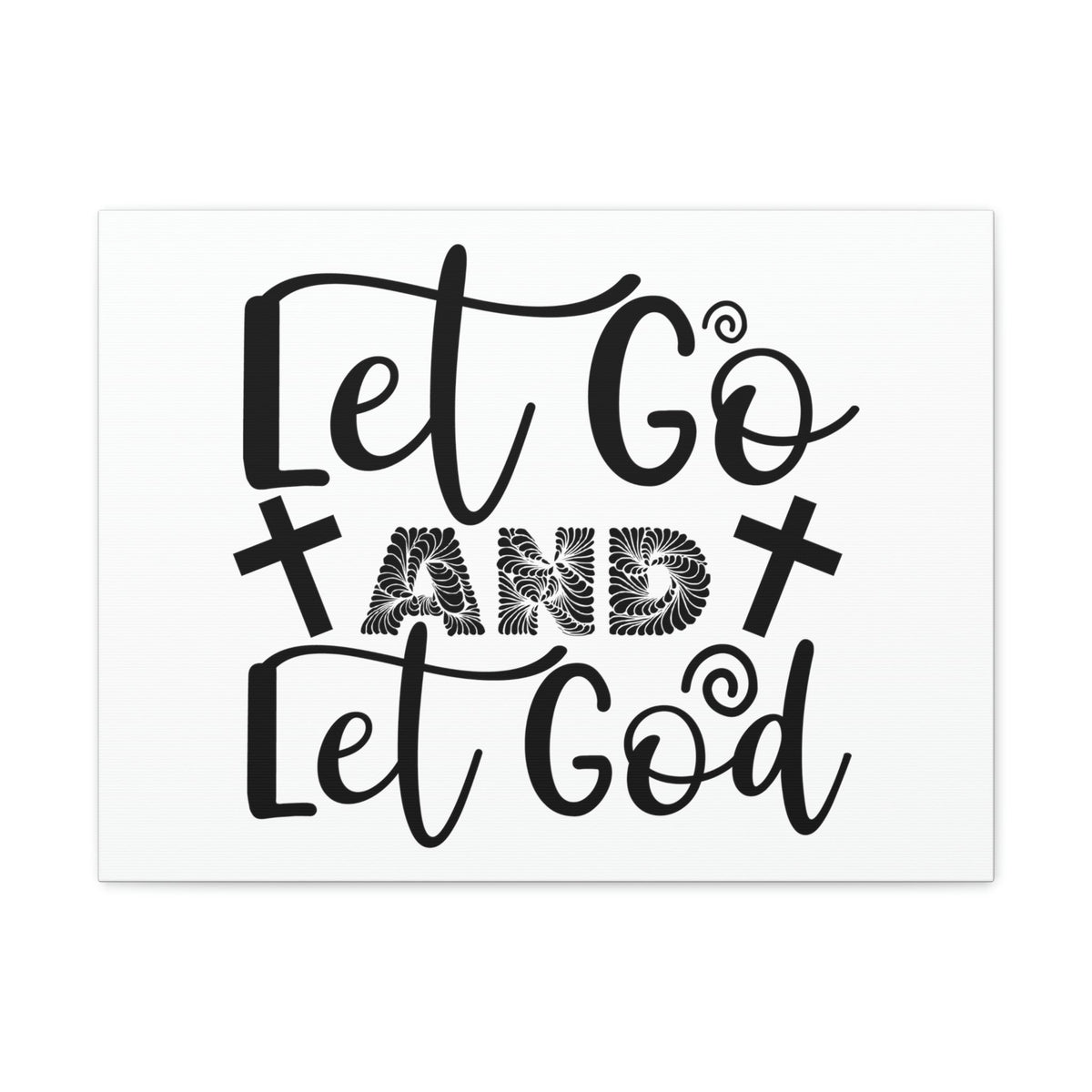 Scripture Walls Let Go And Let God John 14:27 Cross Christian Wall Art Print Ready to Hang Unframed-Express Your Love Gifts