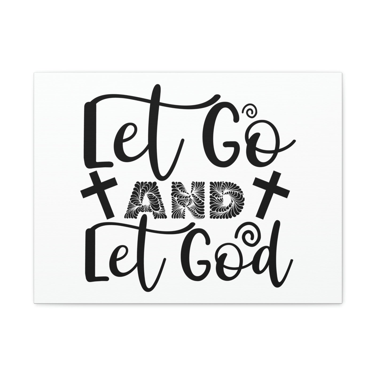 Scripture Walls Let Go And Let God John 14:27 Cross Christian Wall Art Print Ready to Hang Unframed-Express Your Love Gifts