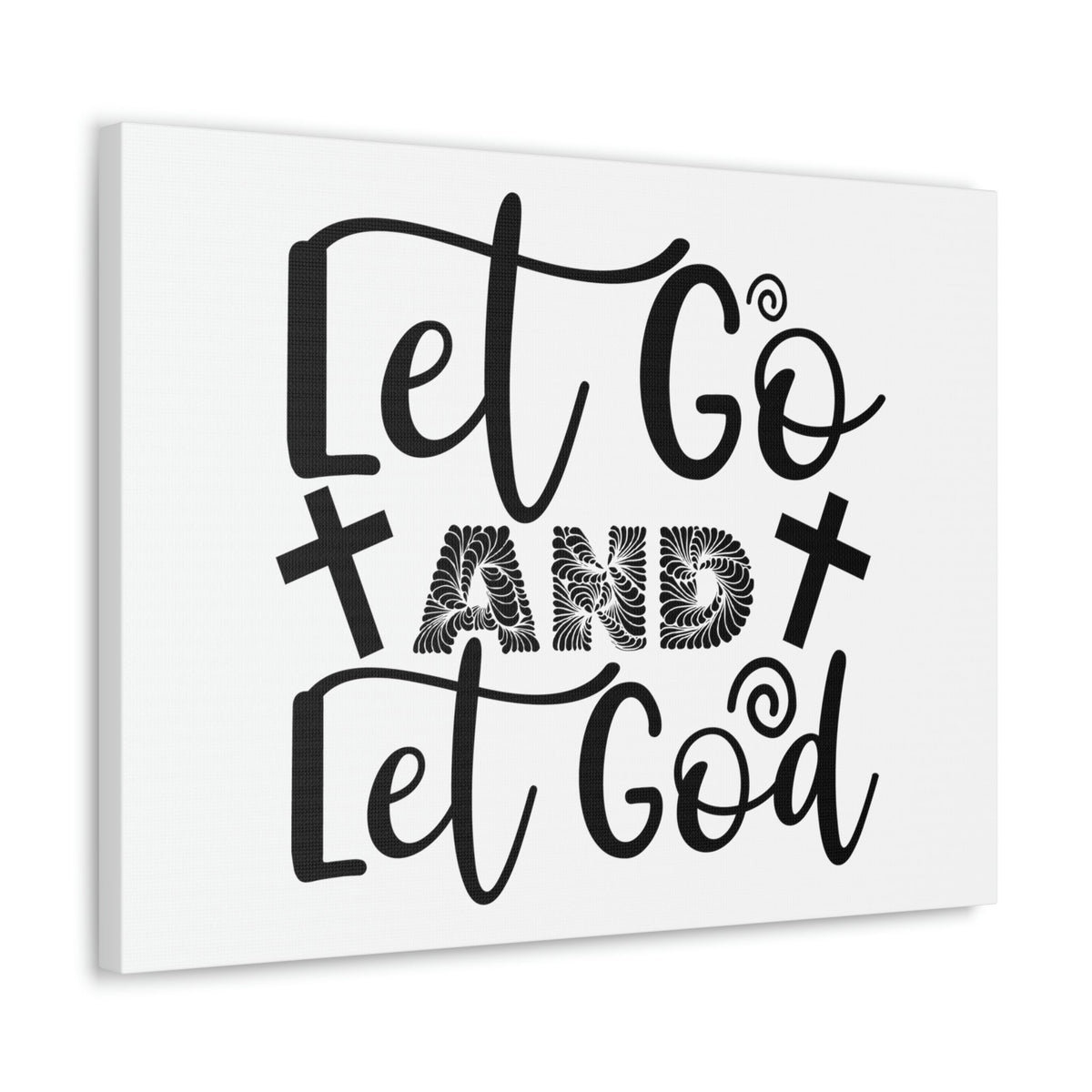 Scripture Walls Let Go And Let God John 14:27 Cross Christian Wall Art Print Ready to Hang Unframed-Express Your Love Gifts