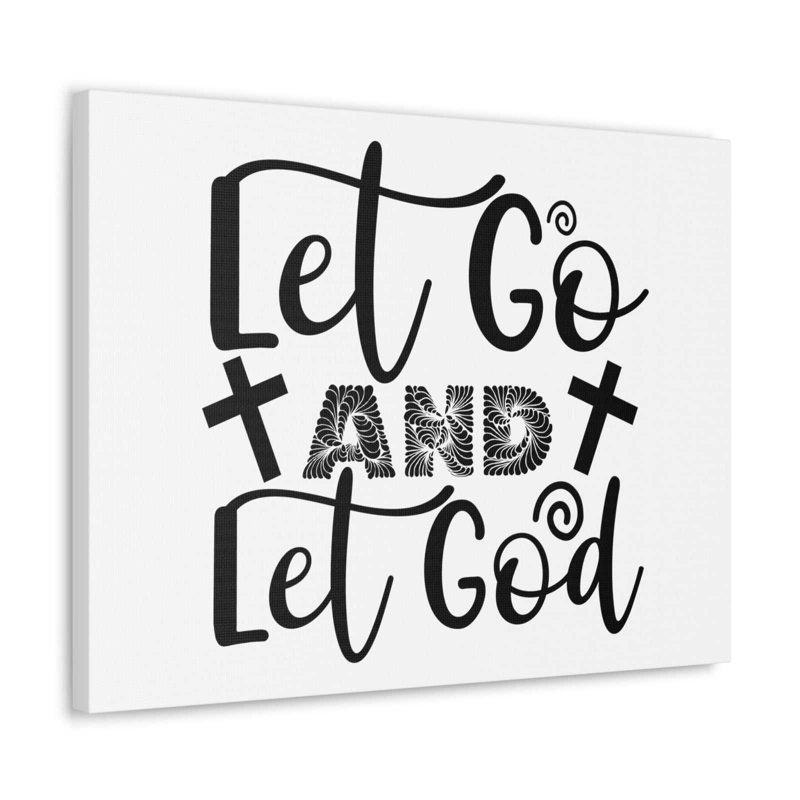 Scripture Walls Let Go And Let God John 14:27 Cross Christian Wall Art Print Ready to Hang Unframed-Express Your Love Gifts