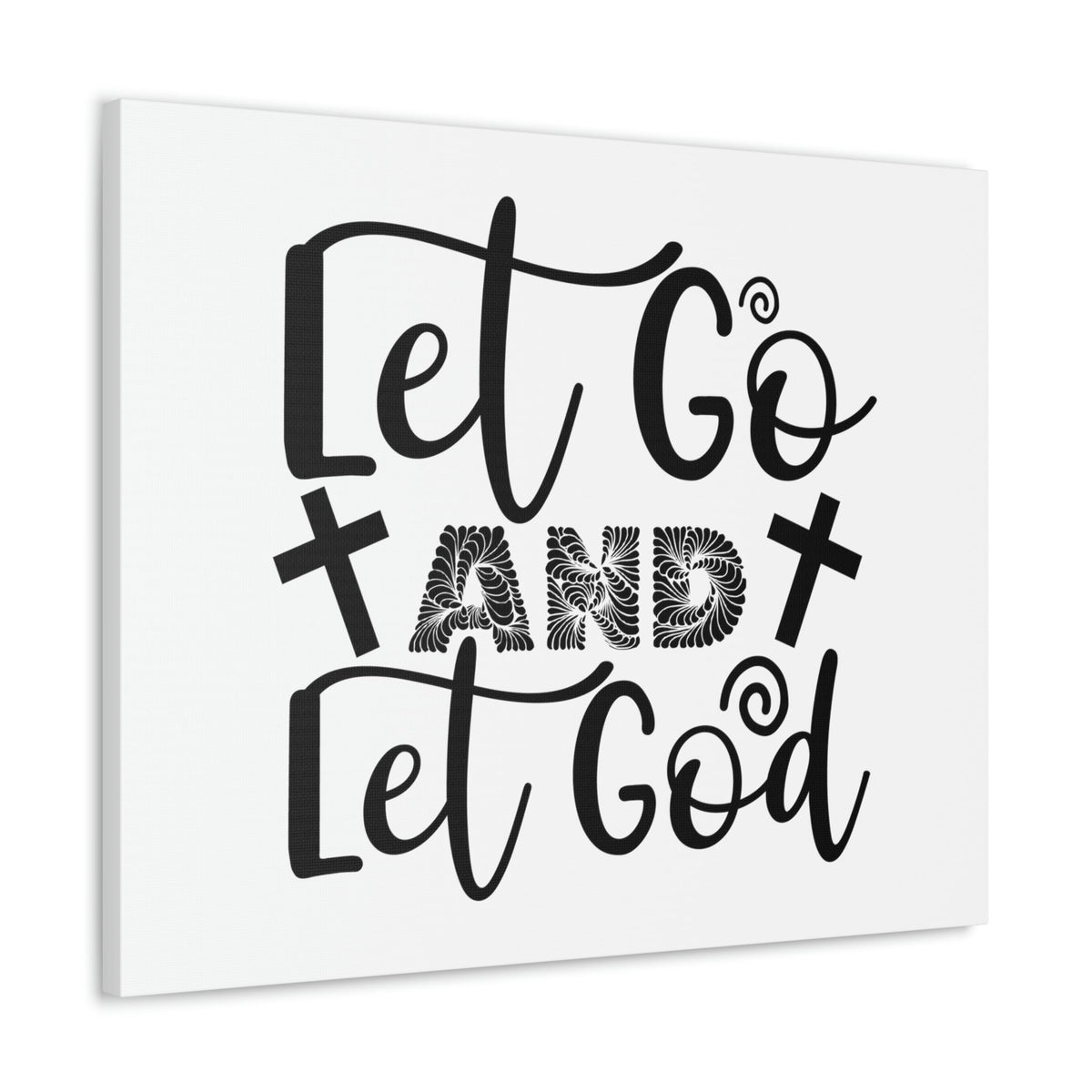 Scripture Walls Let Go And Let God John 14:27 Cross Christian Wall Art Print Ready to Hang Unframed-Express Your Love Gifts