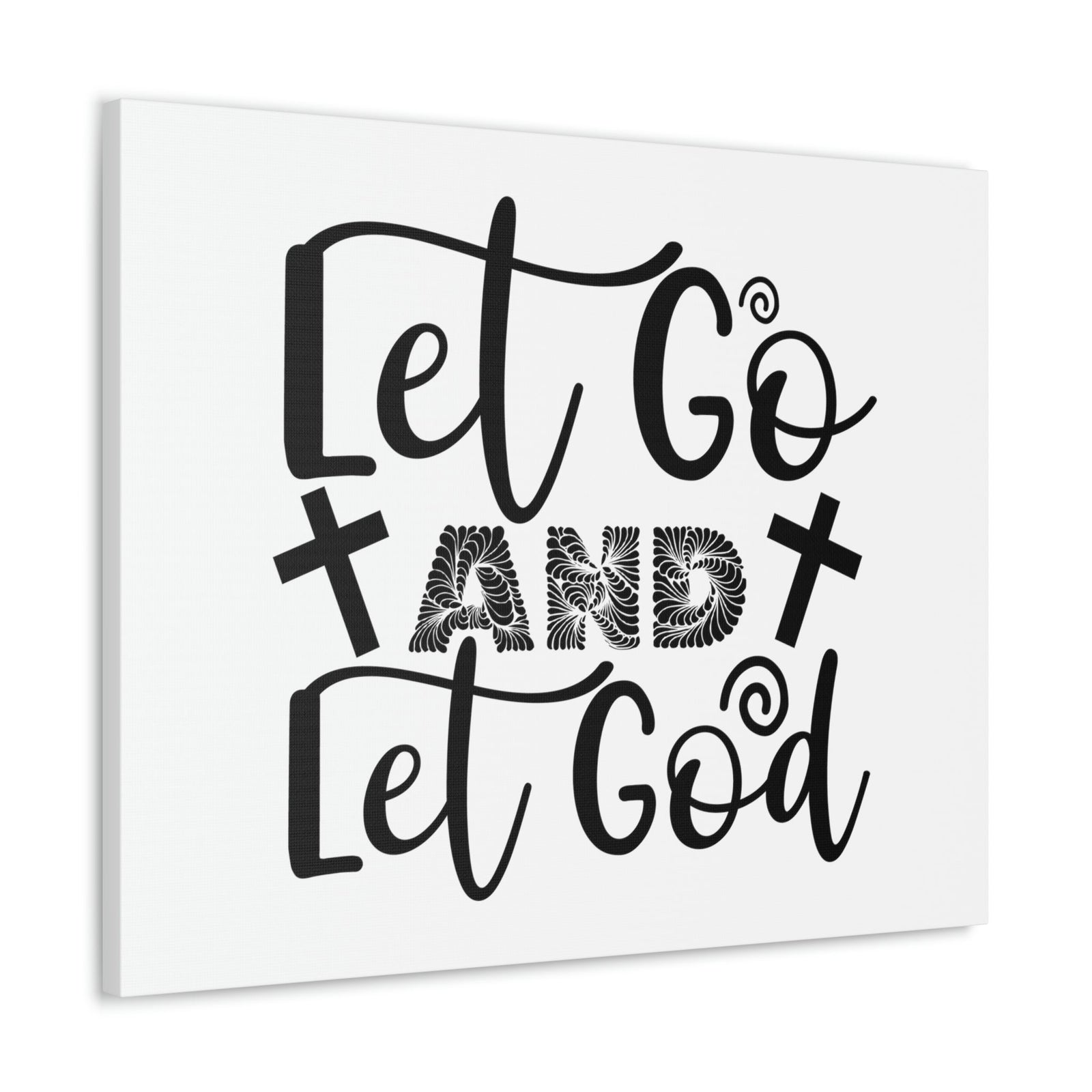 Scripture Walls Let Go And Let God John 14:27 Cross Christian Wall Art Print Ready to Hang Unframed-Express Your Love Gifts