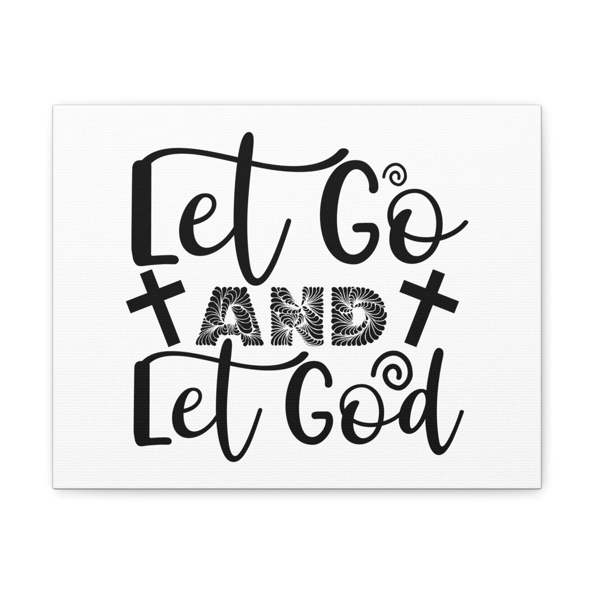 Scripture Walls Let Go And Let God John 14:27 Cross Christian Wall Art Print Ready to Hang Unframed-Express Your Love Gifts