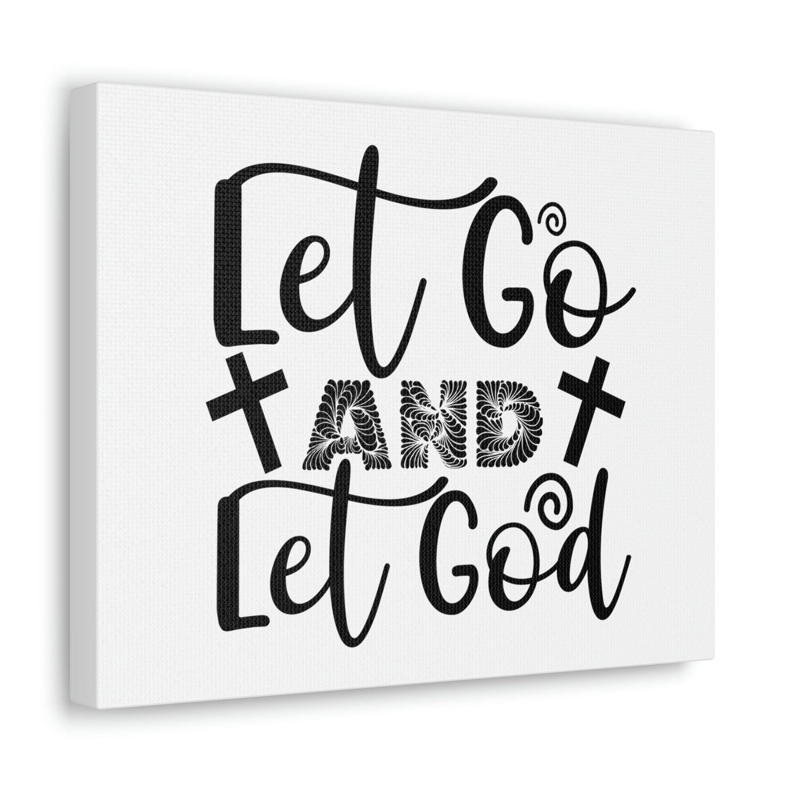 Scripture Walls Let Go And Let God John 14:27 Cross Christian Wall Art Print Ready to Hang Unframed-Express Your Love Gifts