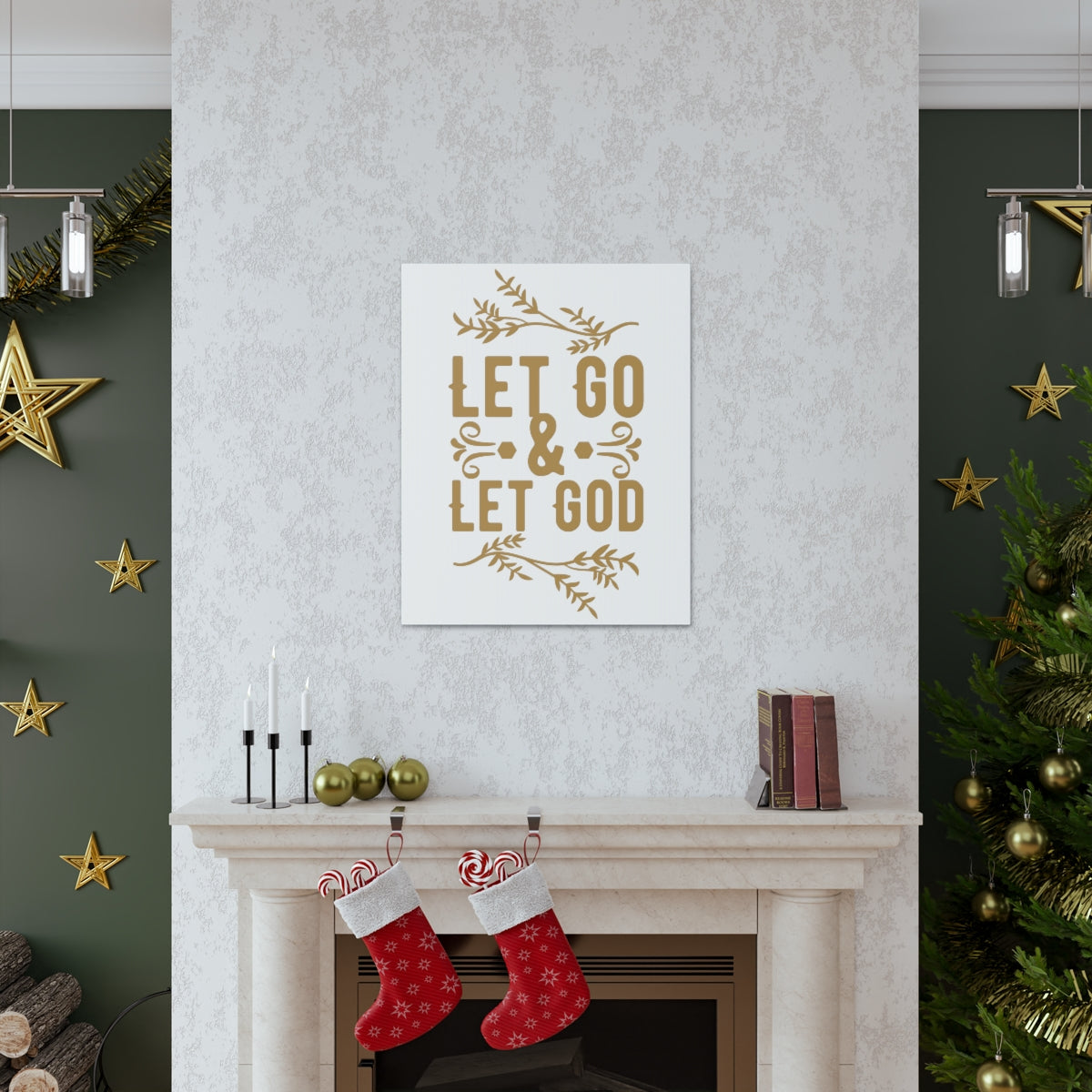Scripture Walls Let God 1 Peter 5:7 Christian Wall Art Print Ready to Hang Unframed-Express Your Love Gifts