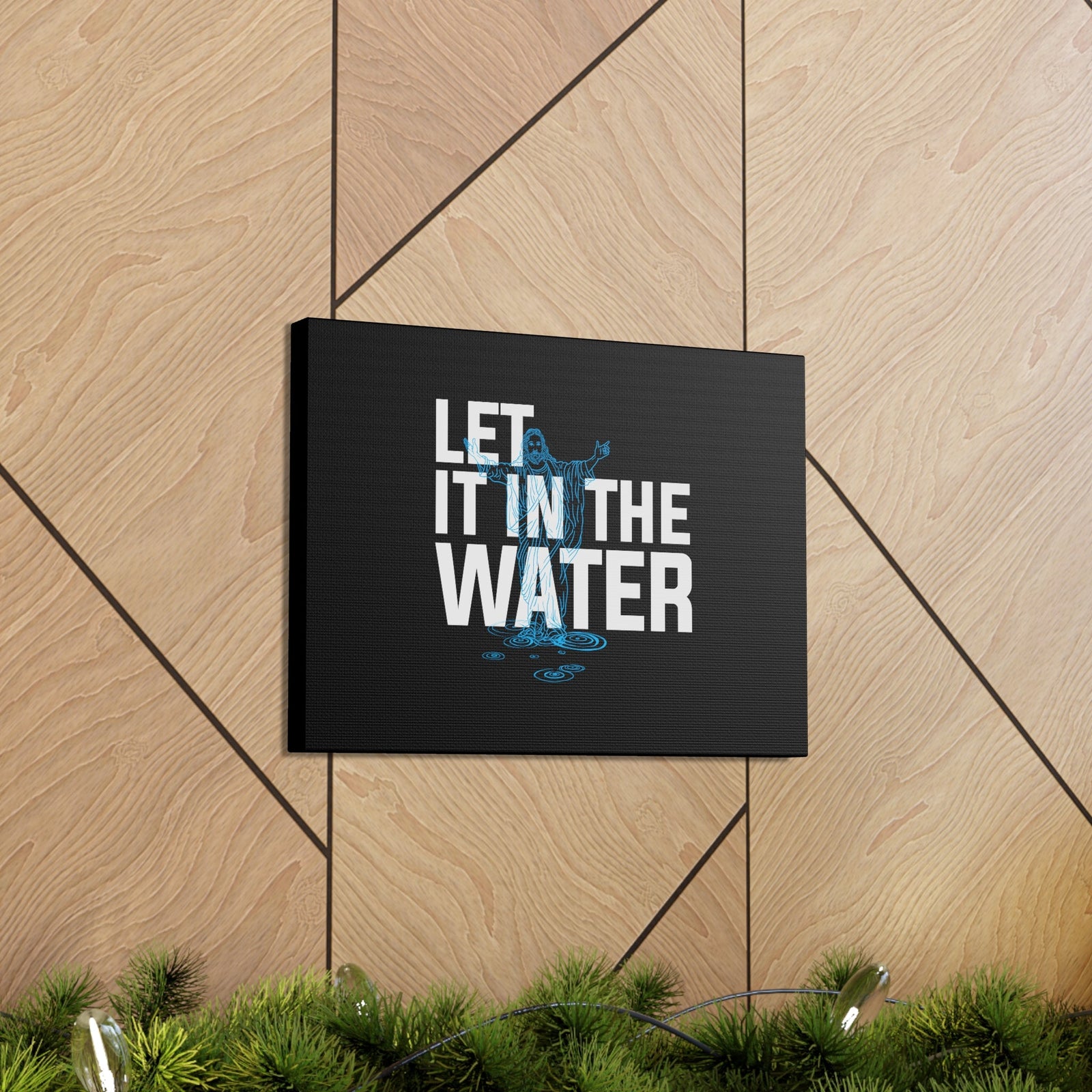 Scripture Walls Let It In The Water John 7:37 Christian Wall Art Bible Verse Print Ready to Hang Unframed-Express Your Love Gifts