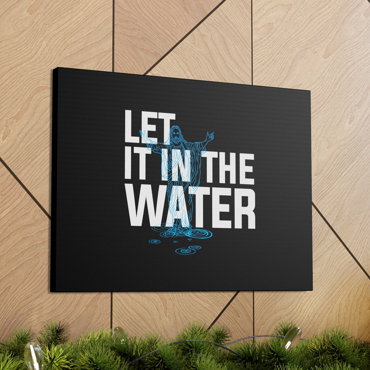 Scripture Walls Let It In The Water John 7:37 Christian Wall Art Bible Verse Print Ready to Hang Unframed-Express Your Love Gifts