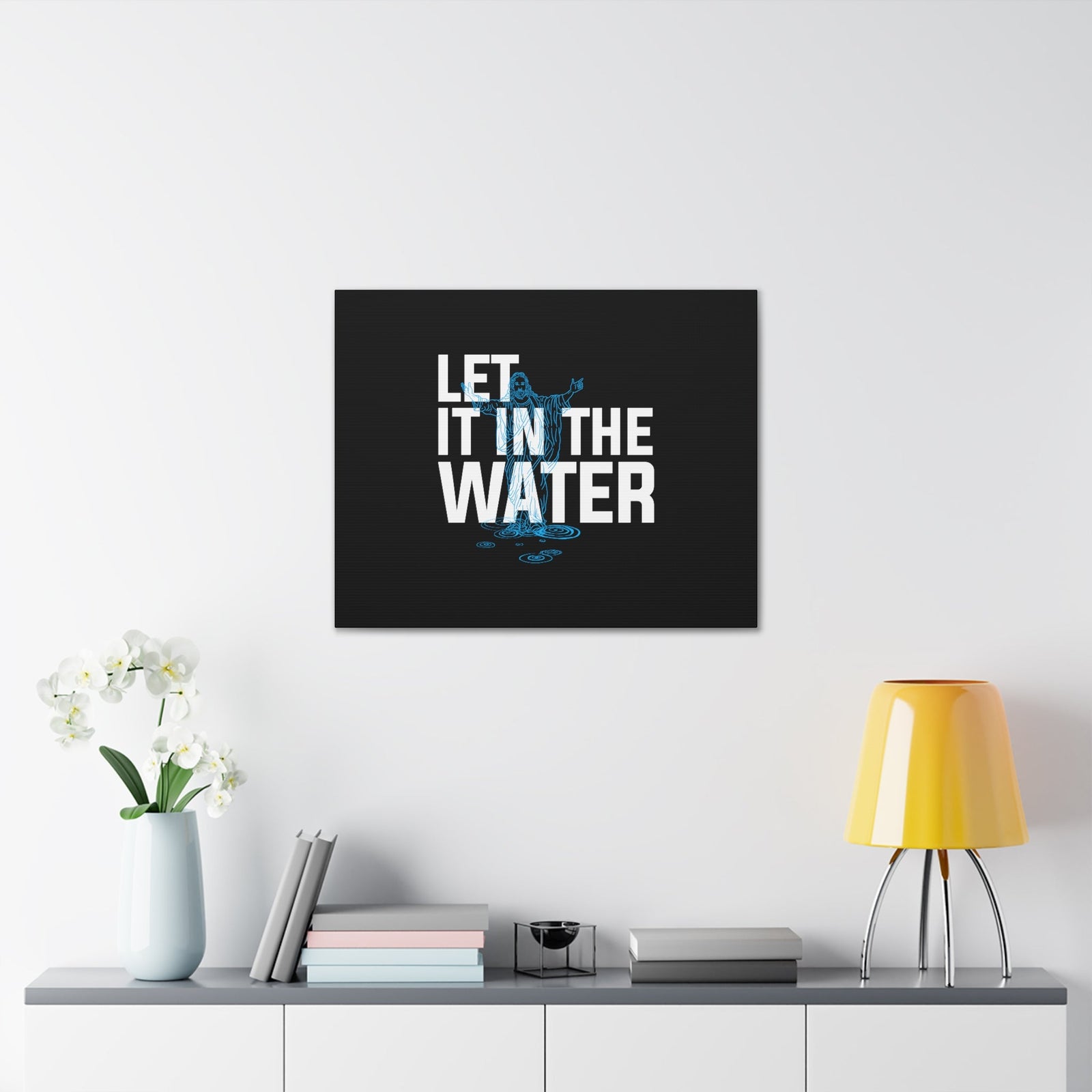 Scripture Walls Let It In The Water John 7:37 Christian Wall Art Bible Verse Print Ready to Hang Unframed-Express Your Love Gifts