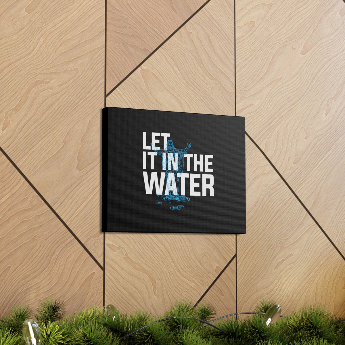 Scripture Walls Let It In The Water John 7:37 Christian Wall Art Bible Verse Print Ready to Hang Unframed-Express Your Love Gifts