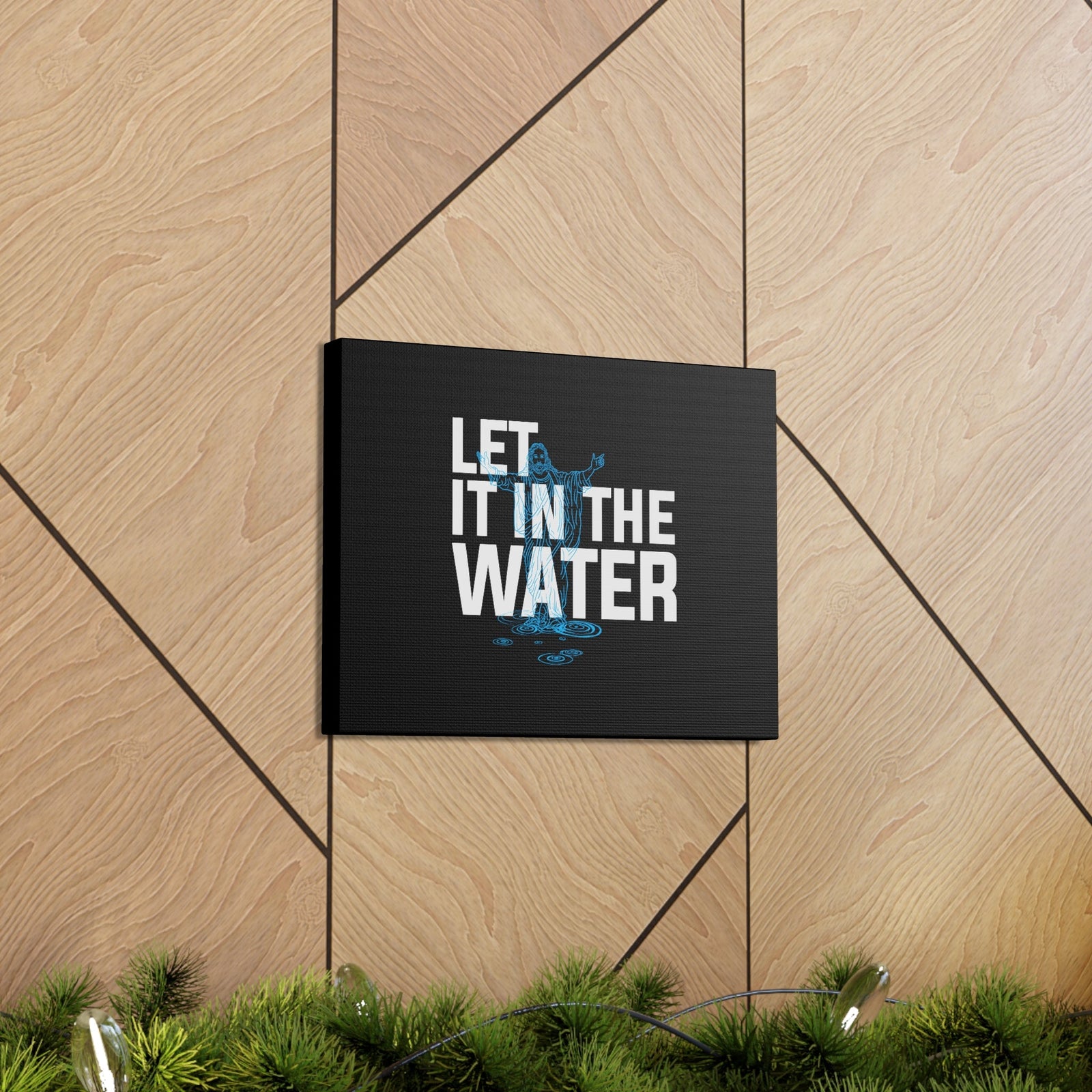 Scripture Walls Let It In The Water John 7:37 Christian Wall Art Bible Verse Print Ready to Hang Unframed-Express Your Love Gifts