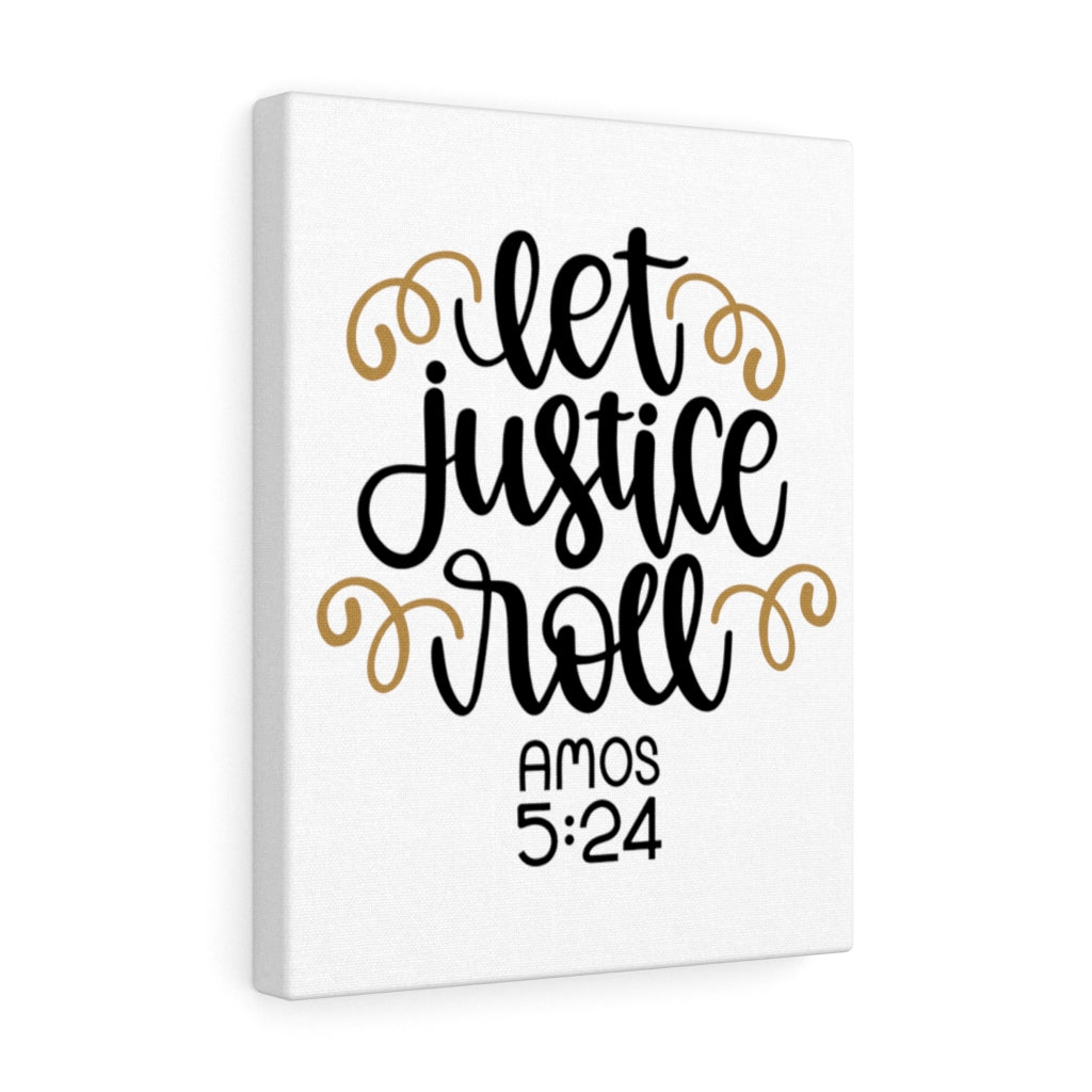 Scripture Walls Let Justice Roll Amos 5:24 Bible Verse Canvas Christian Wall Art Ready to Hang Unframed-Express Your Love Gifts