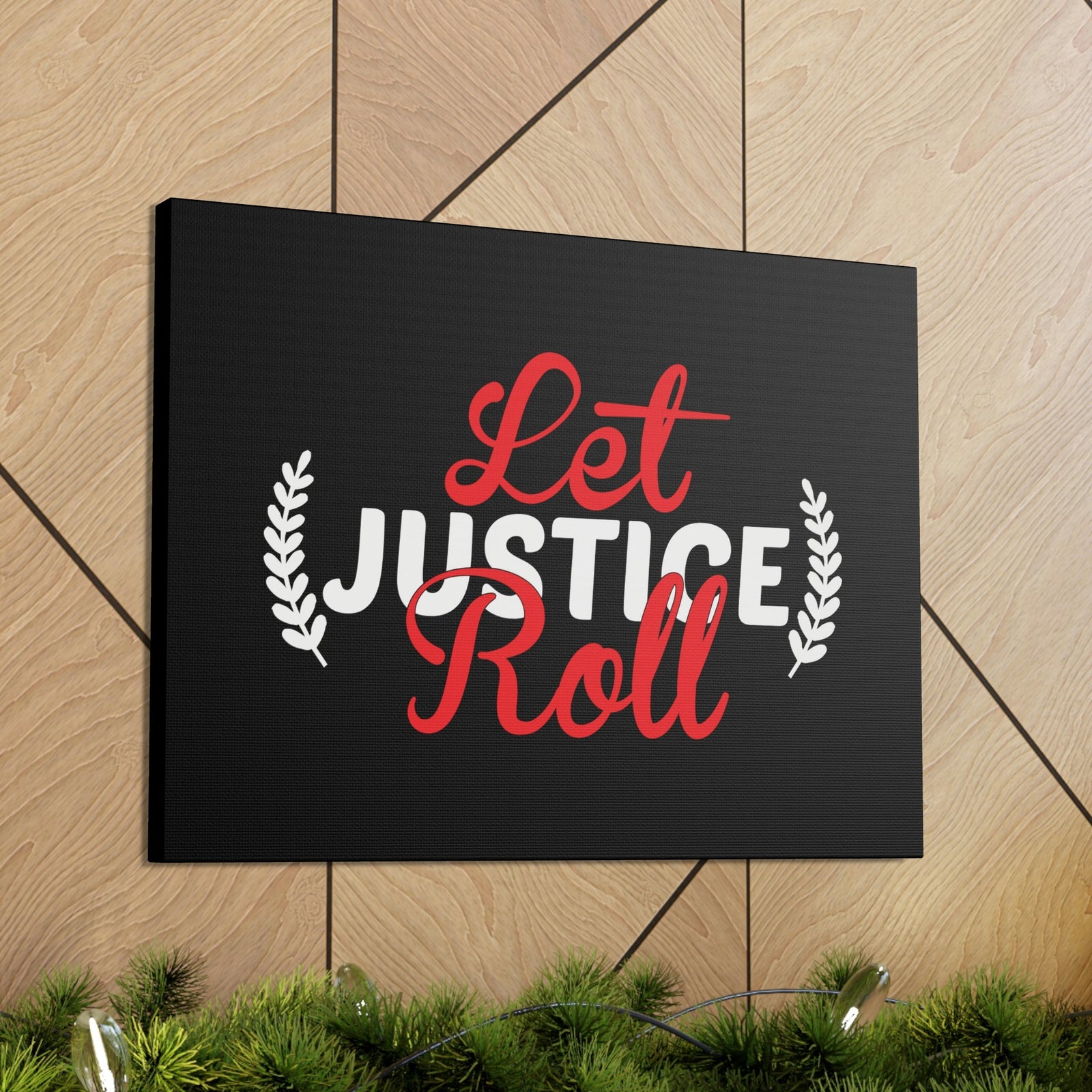 Scripture Walls Let Justice Roll Amos 5:24 Laurel Christian Wall Art Bible Verse Print Ready to Hang Unframed-Express Your Love Gifts