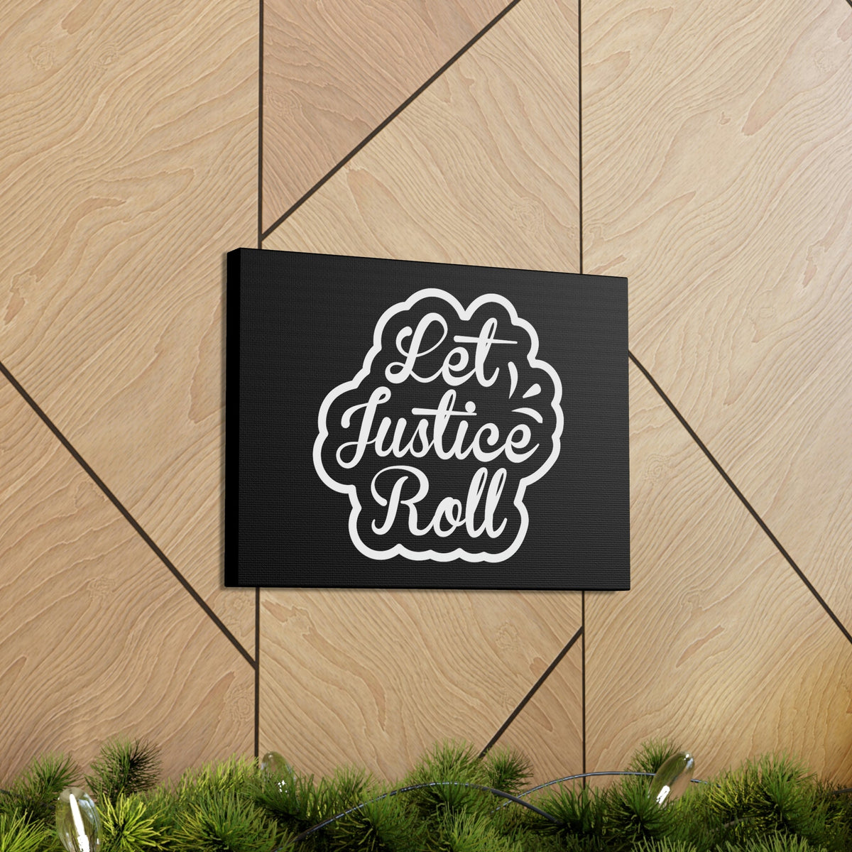 Scripture Walls Let Justice Roll Amos 5:24 Outlined Christian Wall Art Bible Verse Print Ready to Hang Unframed-Express Your Love Gifts