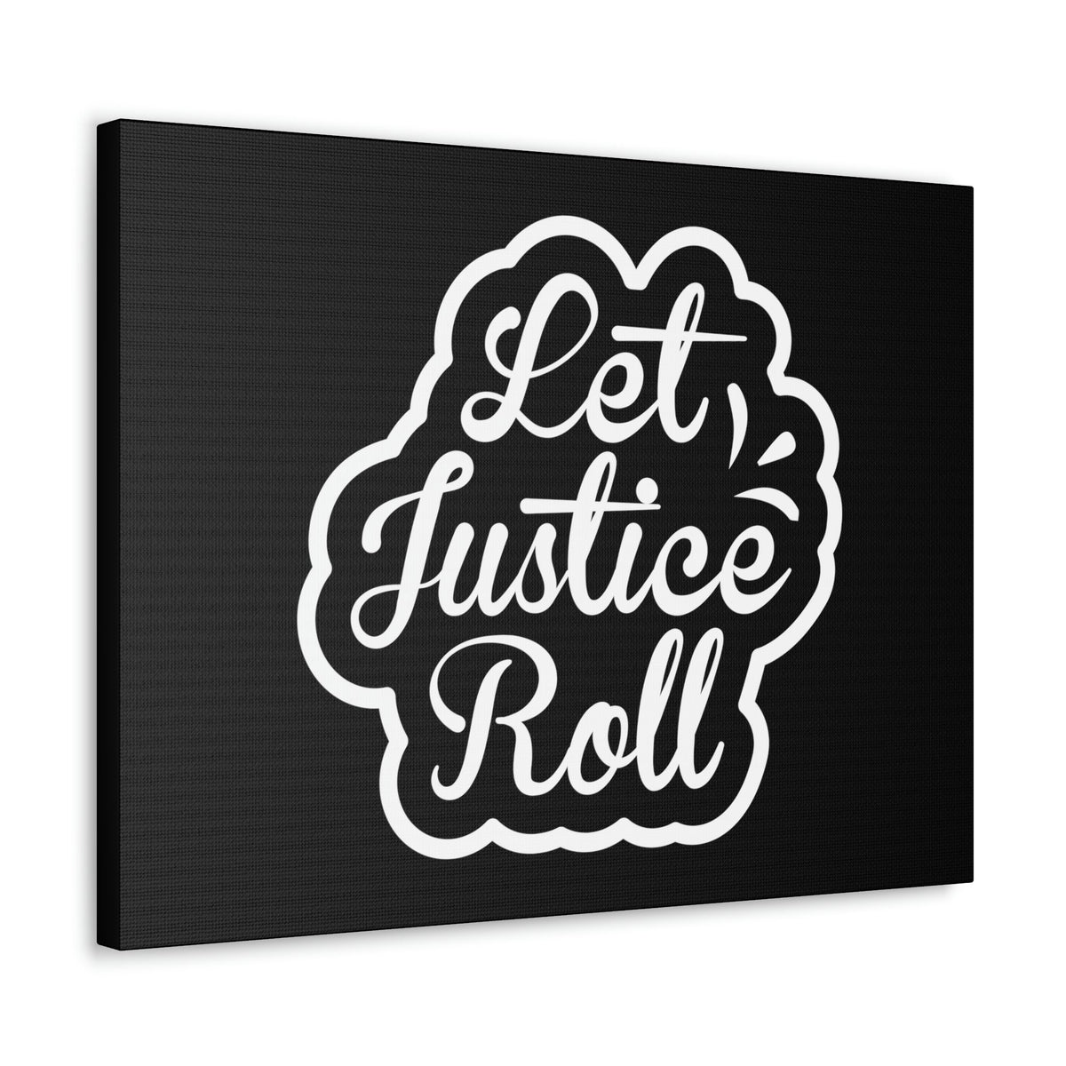 Scripture Walls Let Justice Roll Amos 5:24 Outlined Christian Wall Art Bible Verse Print Ready to Hang Unframed-Express Your Love Gifts
