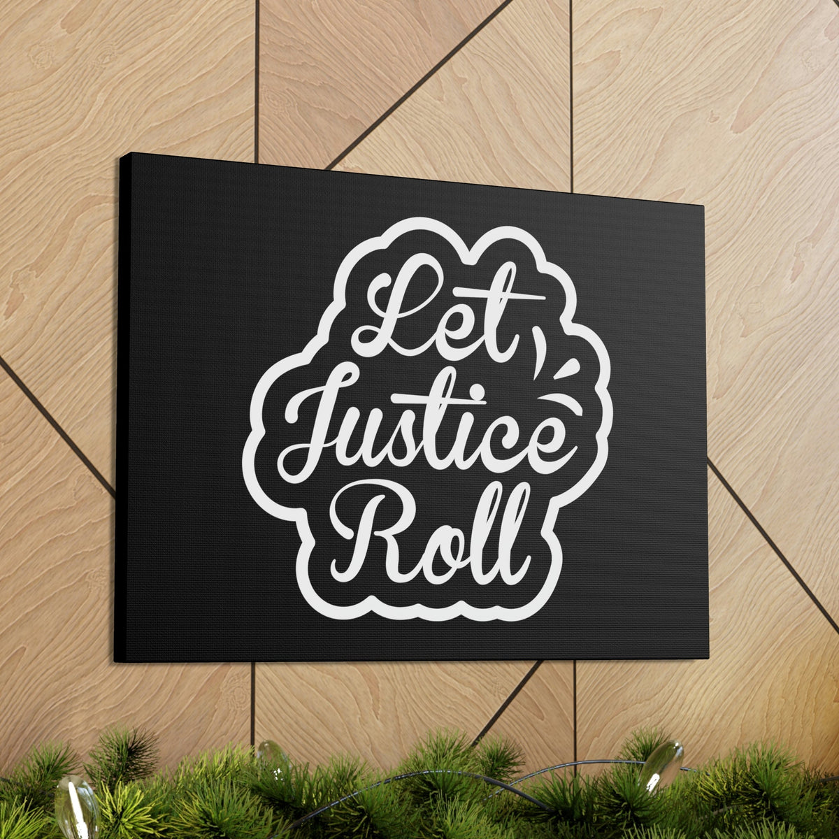 Scripture Walls Let Justice Roll Amos 5:24 Outlined Christian Wall Art Bible Verse Print Ready to Hang Unframed-Express Your Love Gifts
