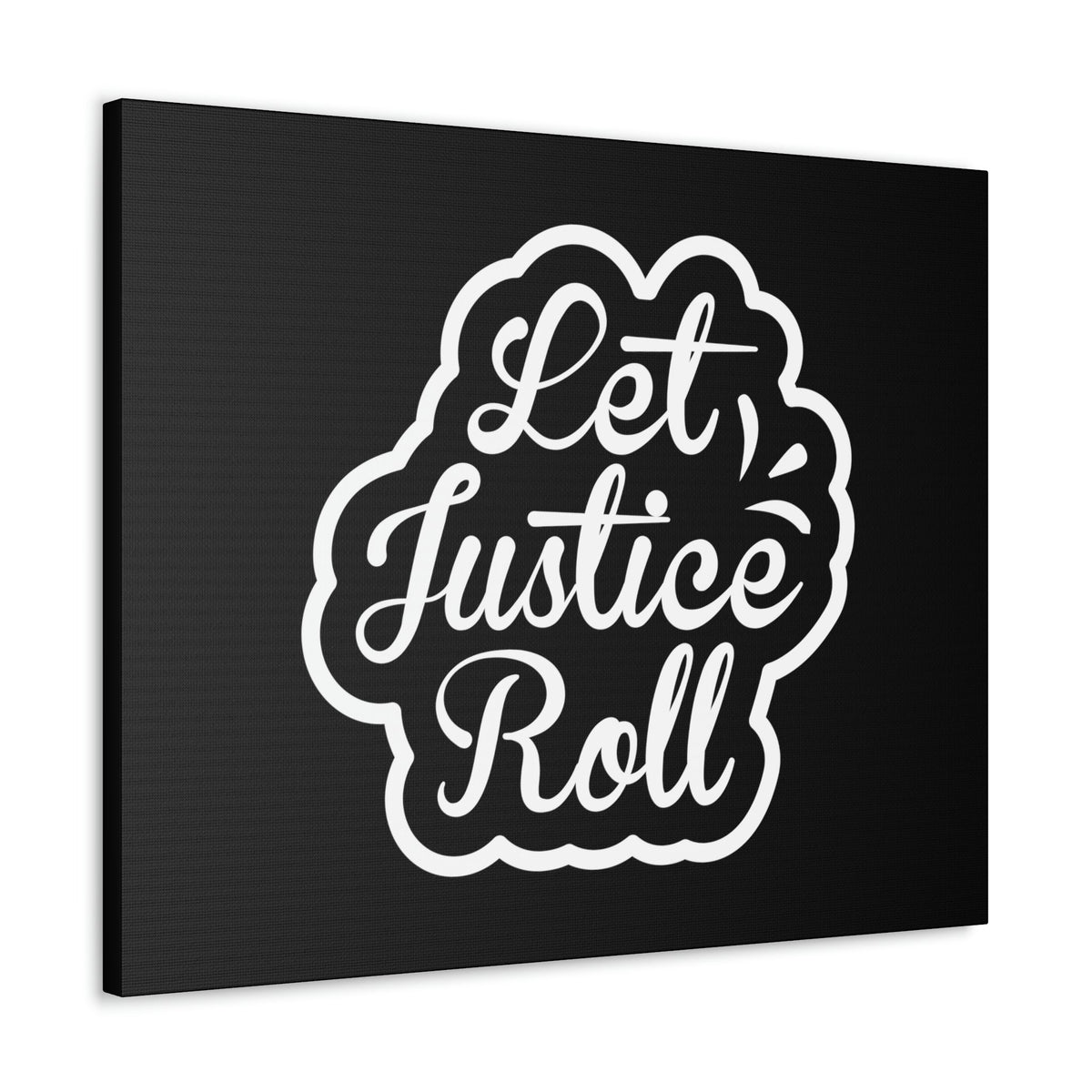 Scripture Walls Let Justice Roll Amos 5:24 Outlined Christian Wall Art Bible Verse Print Ready to Hang Unframed-Express Your Love Gifts