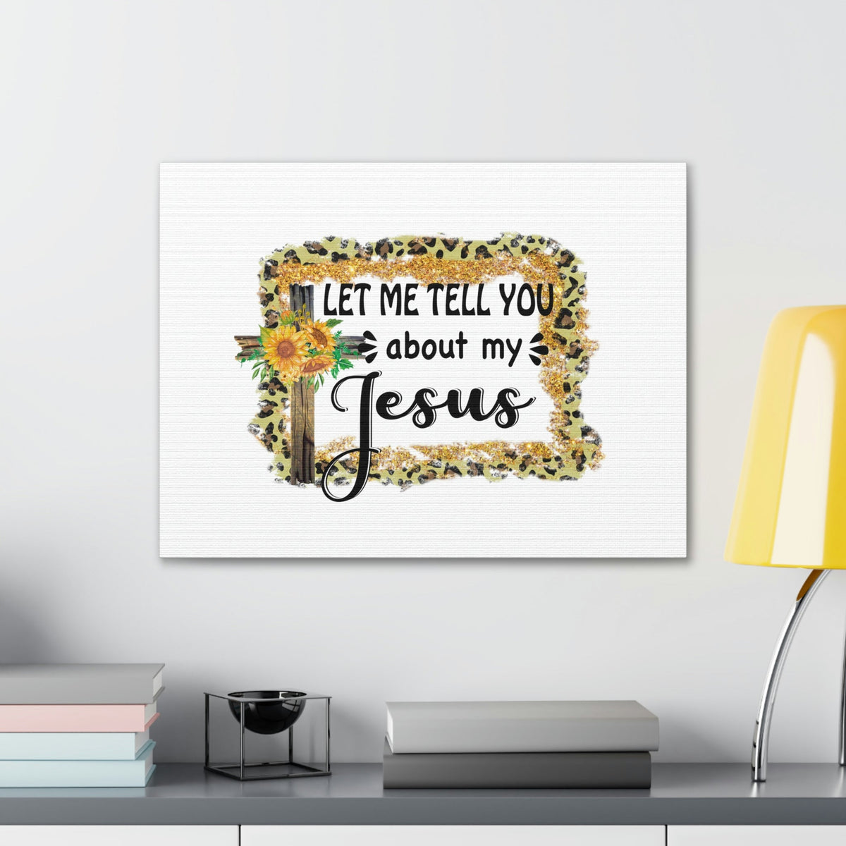 Scripture Walls Let Me Tell You About My Jesus 1 John 4:9 Christian Wall Art Bible Verse Print Ready to Hang Unframed-Express Your Love Gifts